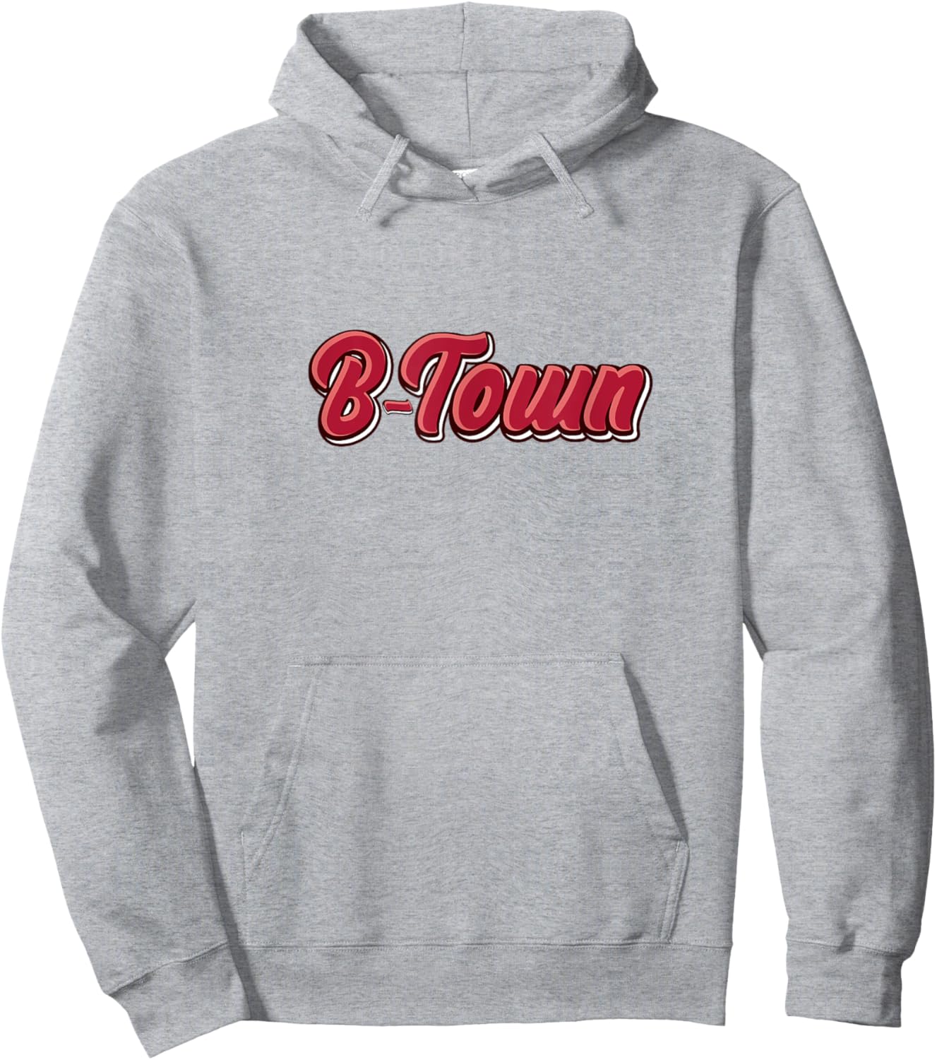 Red & White B-Town Bloomington Indiana Hoodie - Hoodie | Ash