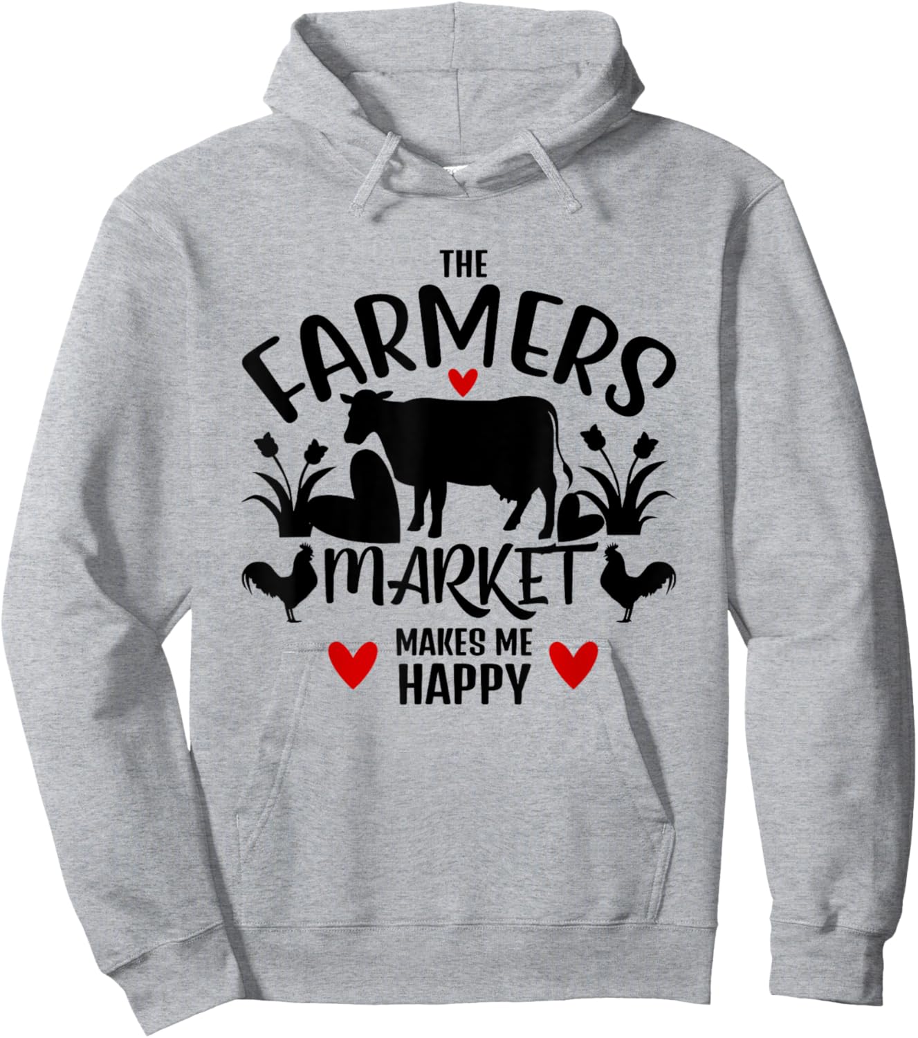 Love Farmers Market Lover The Farmers Market Makes Me Happy Hoodie - Hoodie | Ash