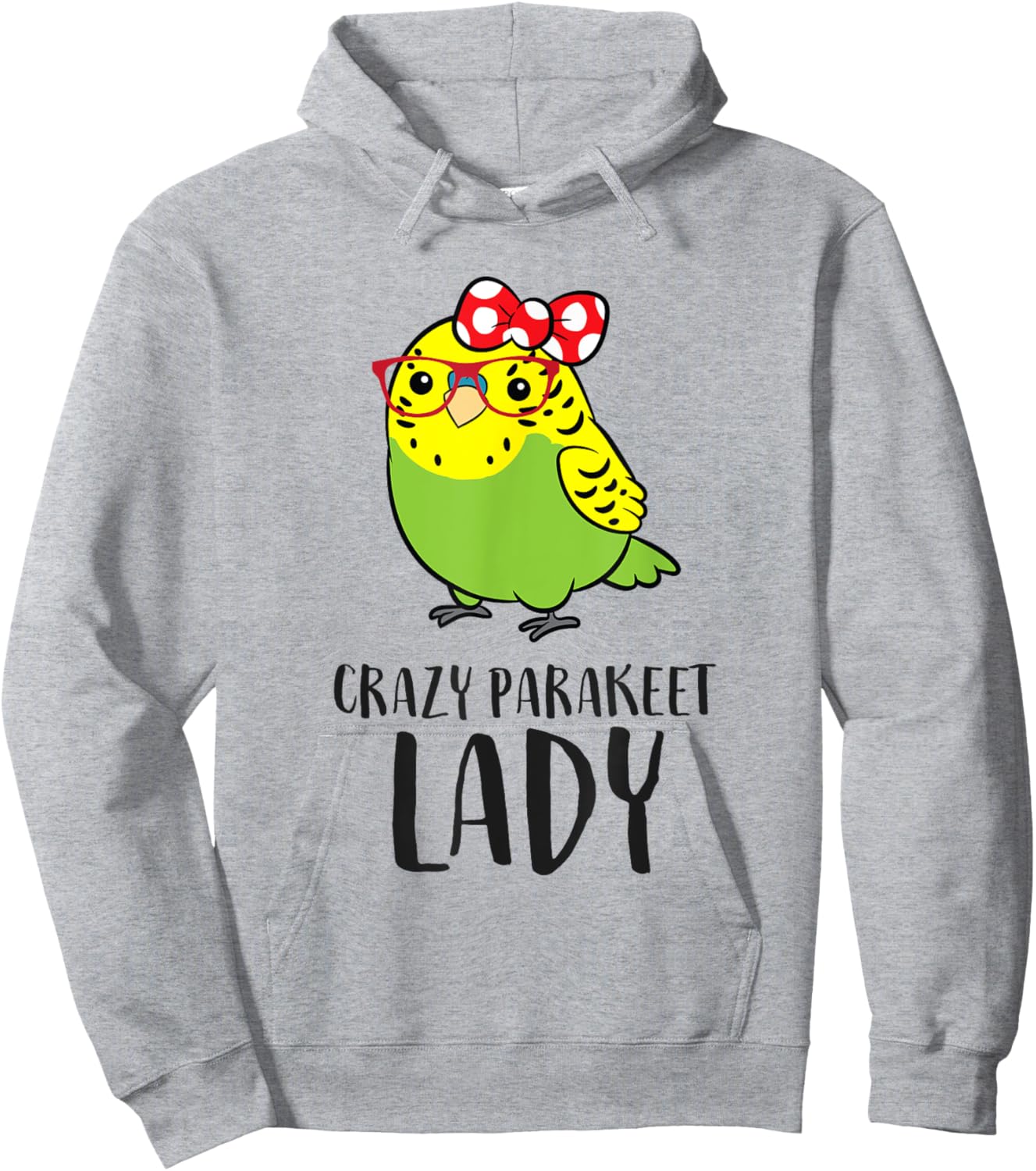 Parakeet Bird Girl Crazy Parakeet Lady Hoodie - Hoodie | Ash