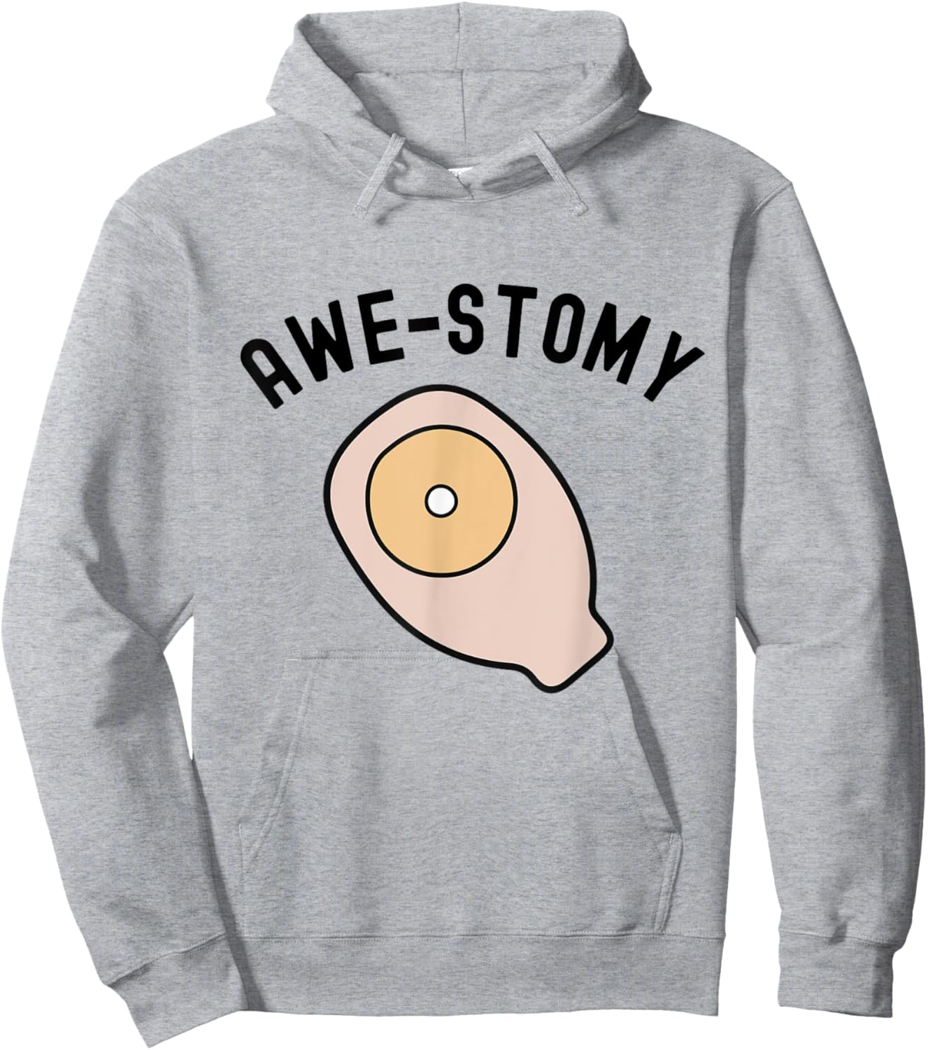 Awestomy Awesome Ostomy Patient Ostomate Motivational Gift Hoodie - Hoodie | Ash