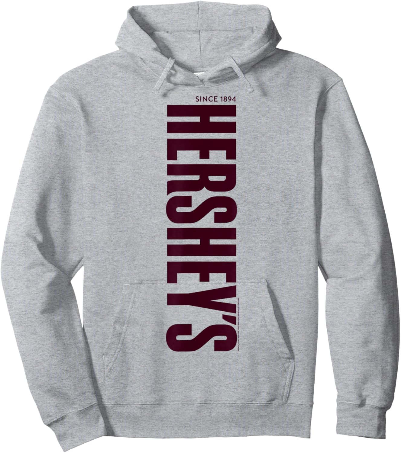 Hershey's Vintage Vertical Text Logo Hoodie - Hoodie | Ash
