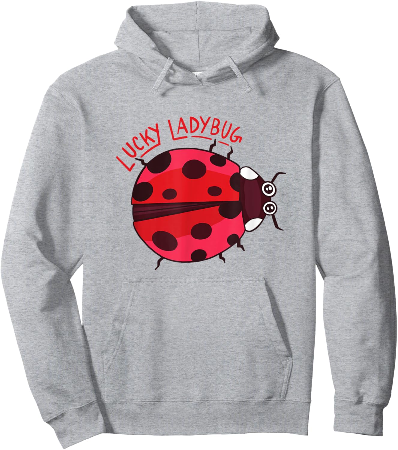 Cute Lucky Ladybug Summertime Hoodie - Hoodie | Ash