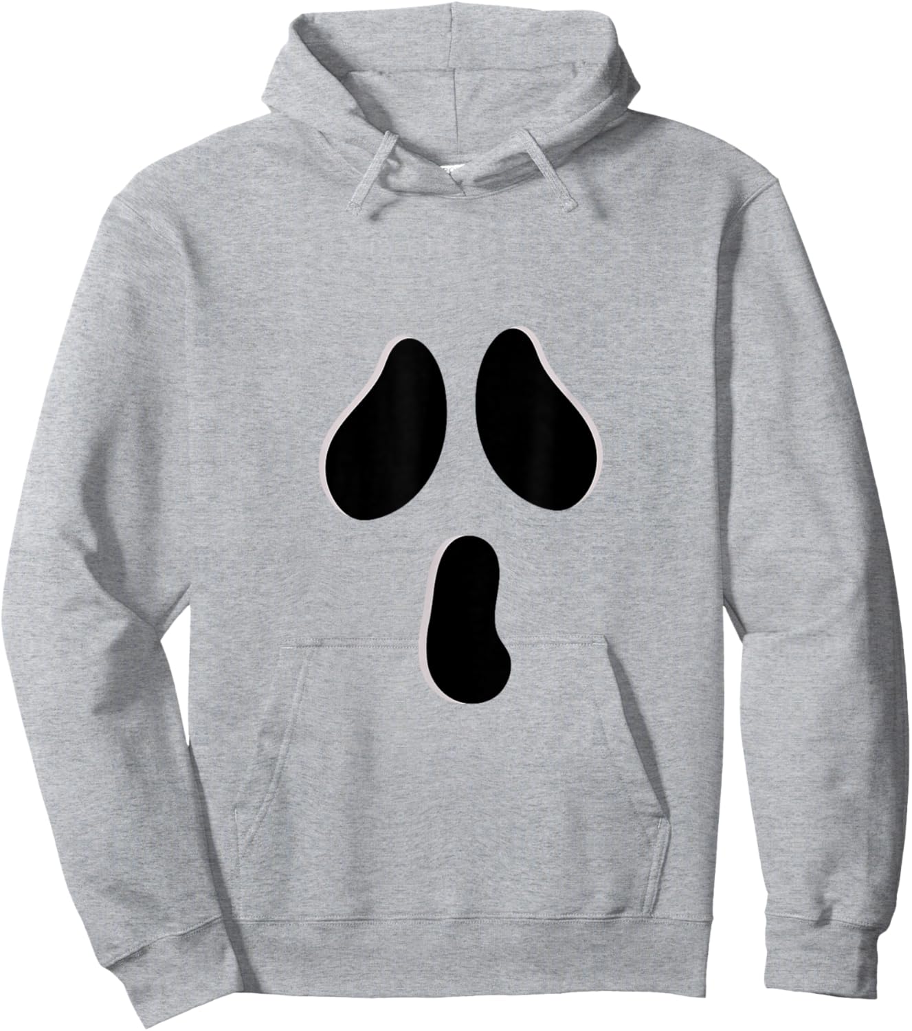 Halloween Cute Spooky White Ghost Face Shirt Costume Hoodie - Hoodie | Ash