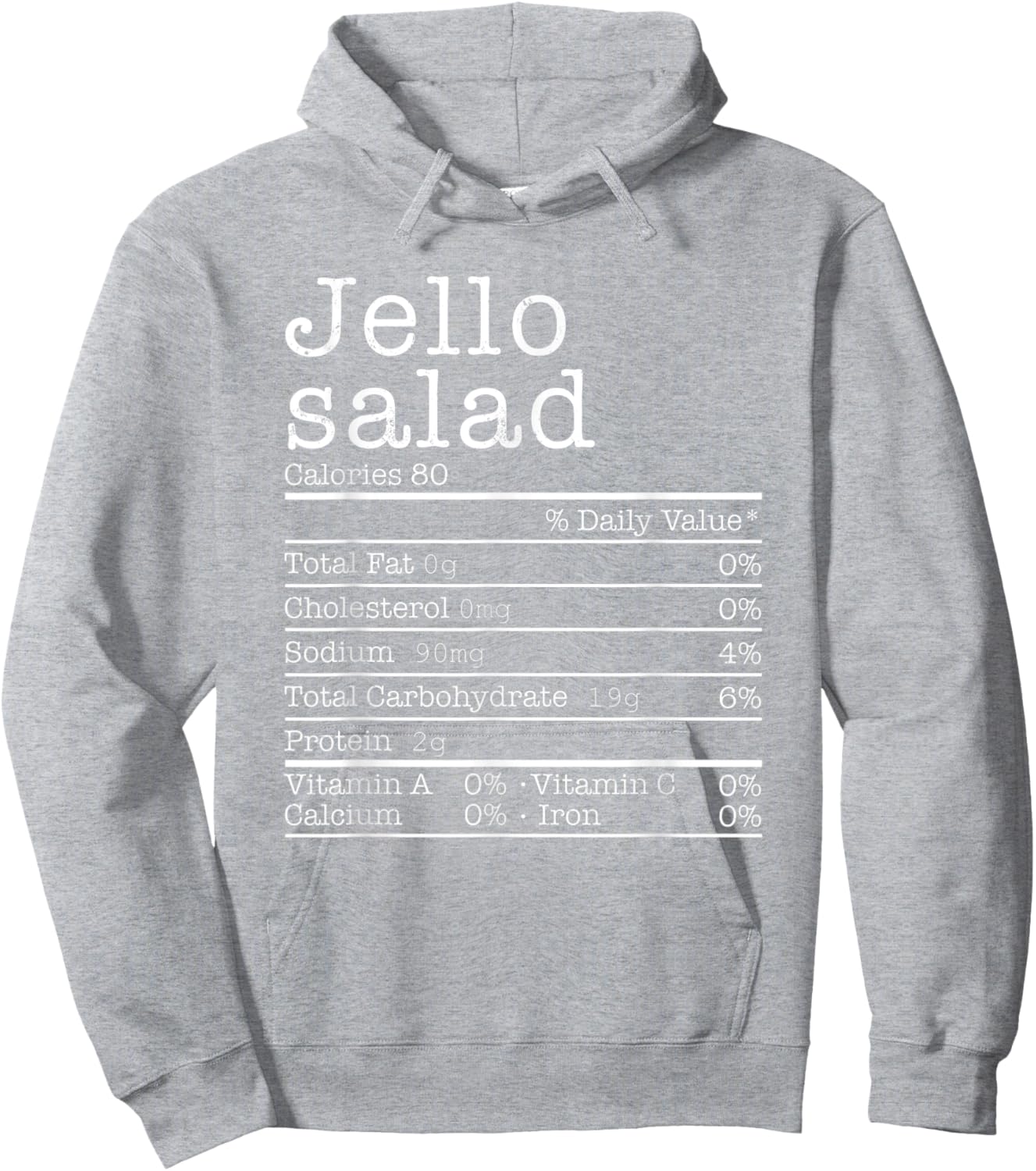 Jello Salad Nutrition Facts Funny Thanksgiving Christmas Hoodie - Hoodie | Ash
