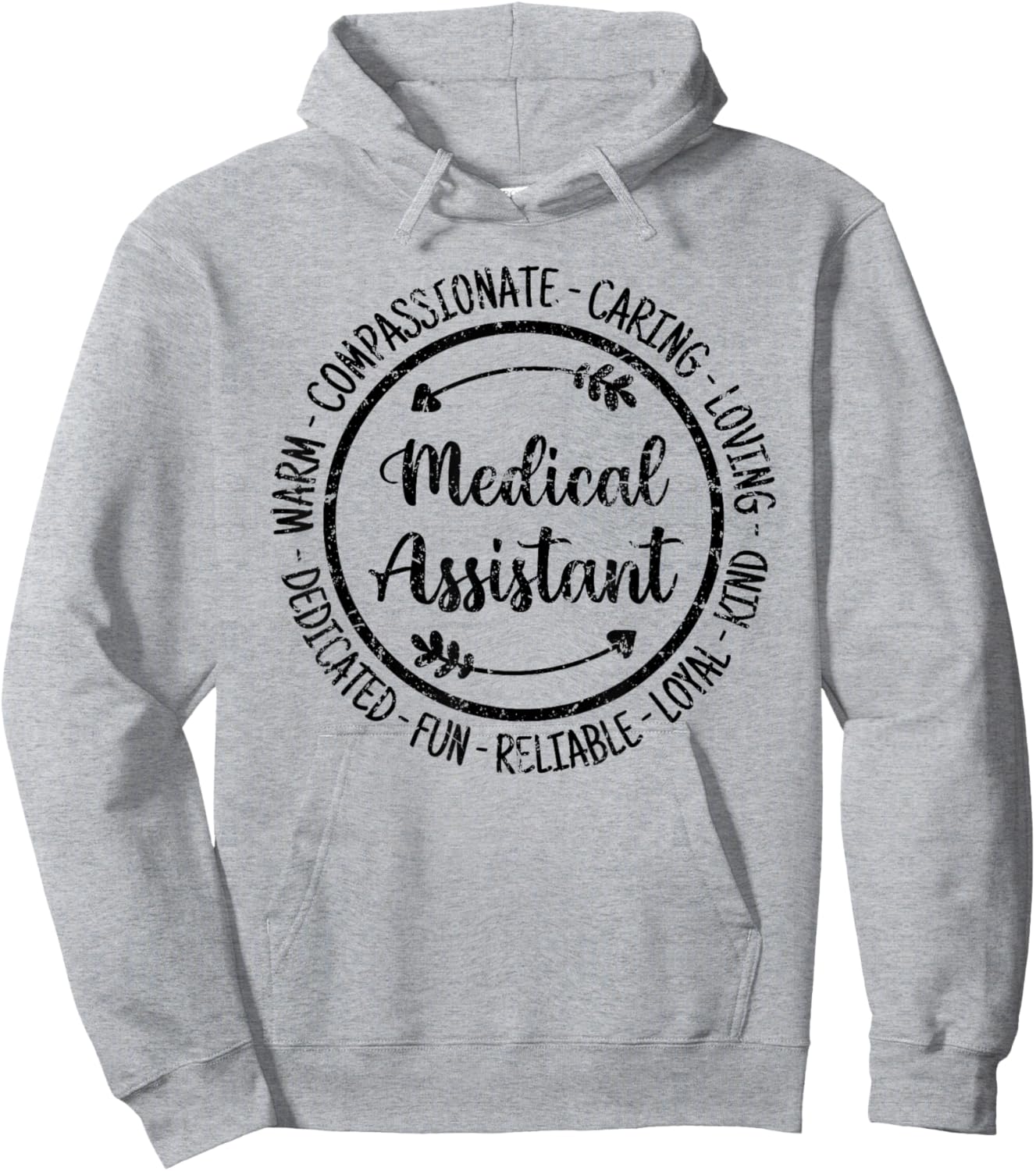 Medical Assistant Health Care Worker Vintage Distressed Hoodie - Hoodie | Ash