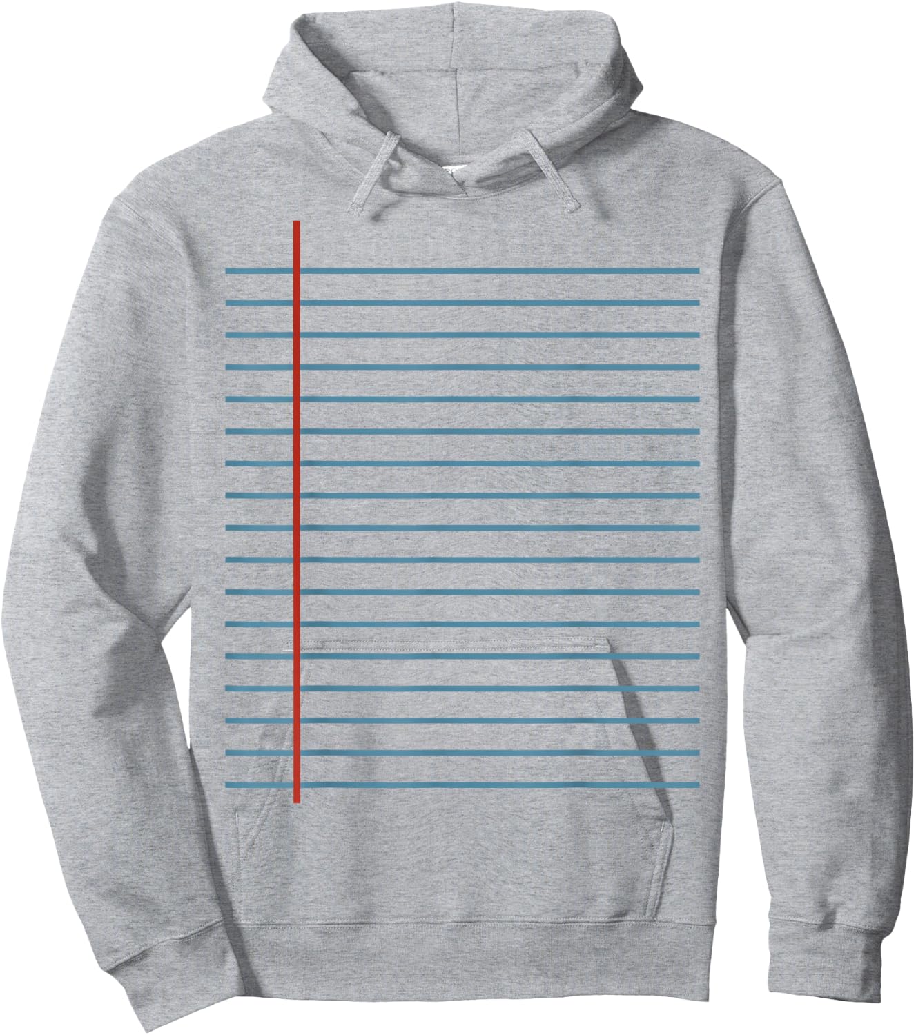 Lined Paper Notebook Funny School Student Costume Easy DIY Hoodie - Hoodie | Ash