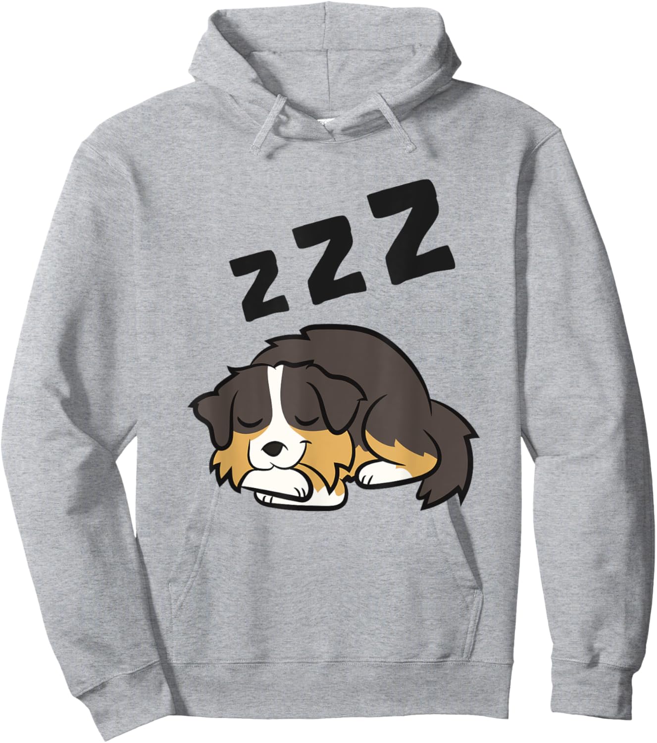 Aussie Dog Sleeping Aussie Dog Pajama Australian Shepherd Hoodie - Hoodie | Ash