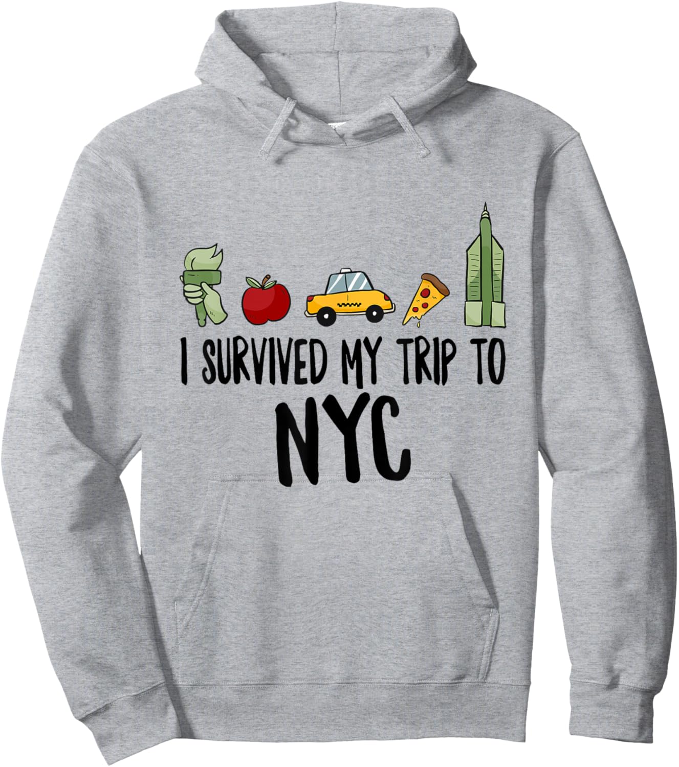I survived my trip to NYC New York Bild Big Apple Hoodie - Hoodie | Ash