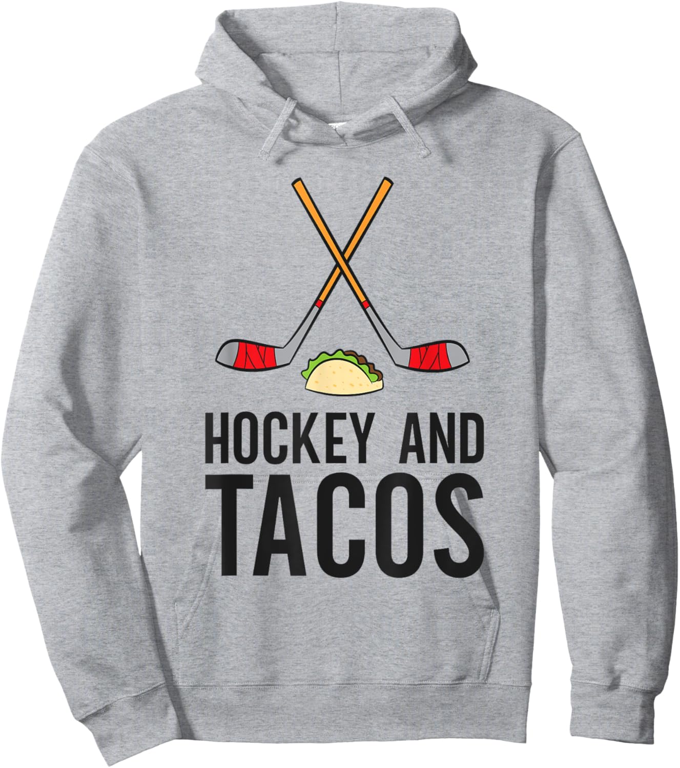 Hockey And Tacos Love Ice Hockeys Hoodie - Hoodie | Ash