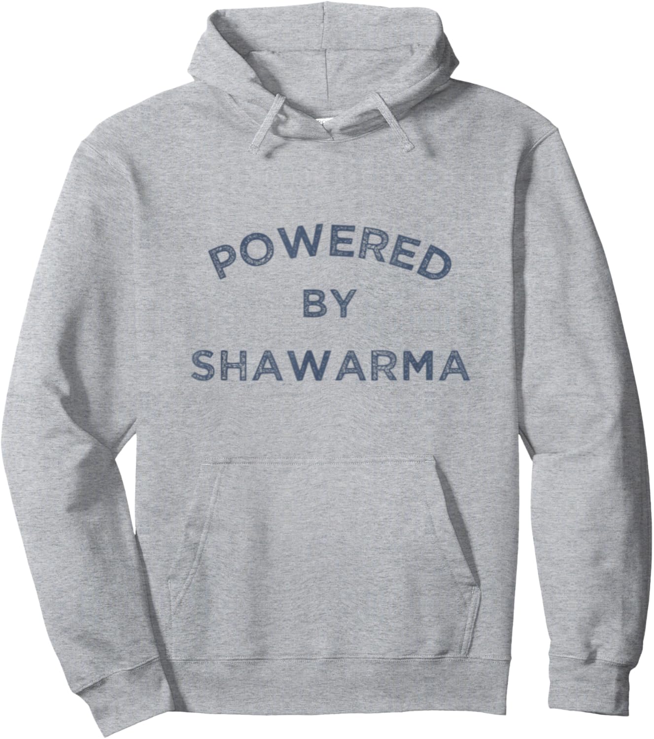 Powered By Shawarma Arab Food Middle East Grill Falafel Gym Hoodie - Hoodie | Ash