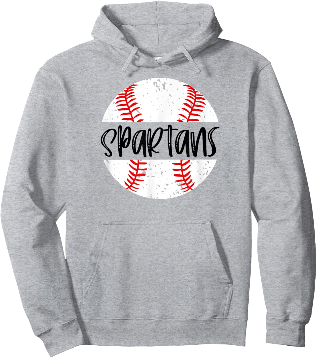 Spartans Baseball Team Mascot School Spirit Game Day Hoodie - Hoodie | Ash