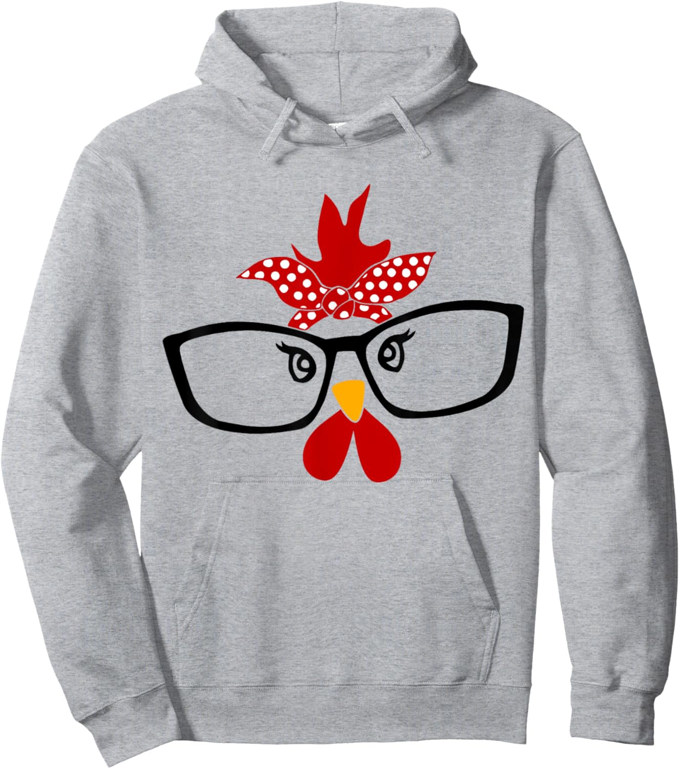 Funny Chicken Face Halloween Costume Hoodie - Hoodie | Ash