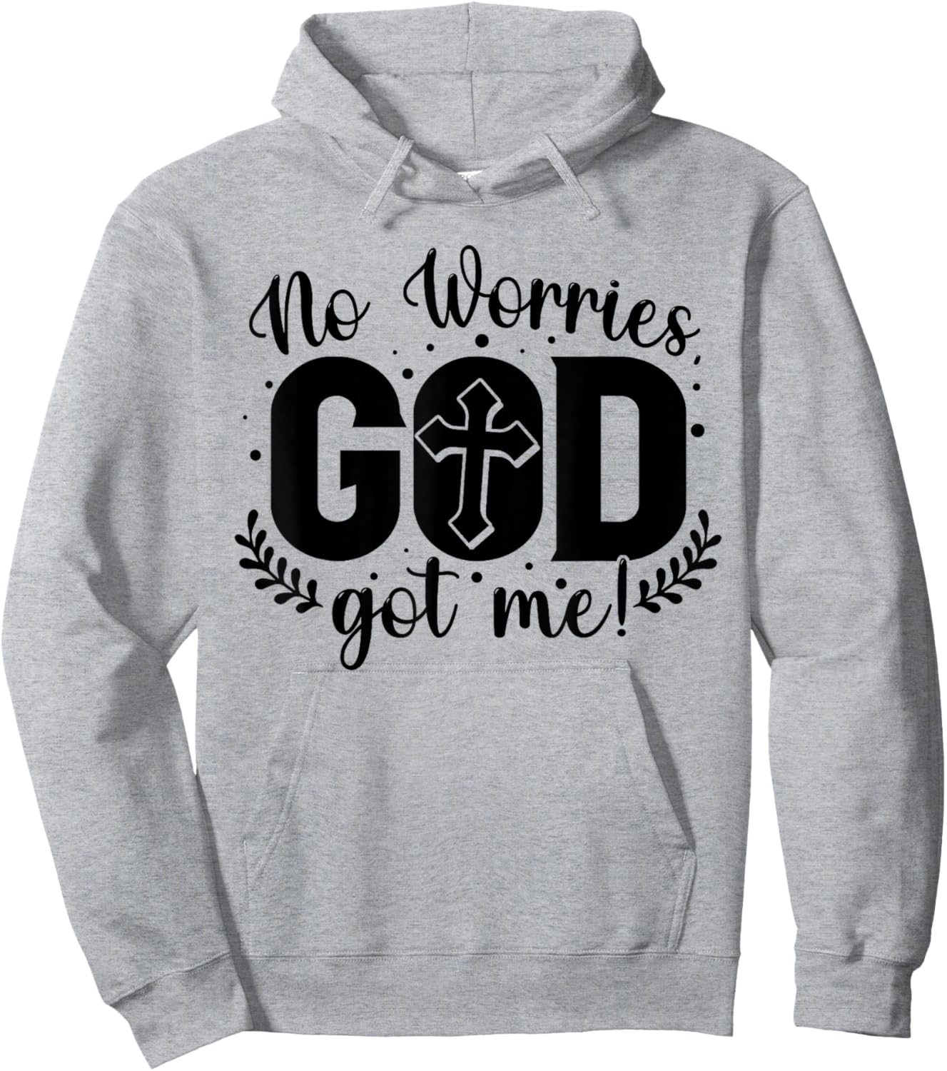 No Worries, God-Got Me African American Christian Hoodie - Hoodie | Ash