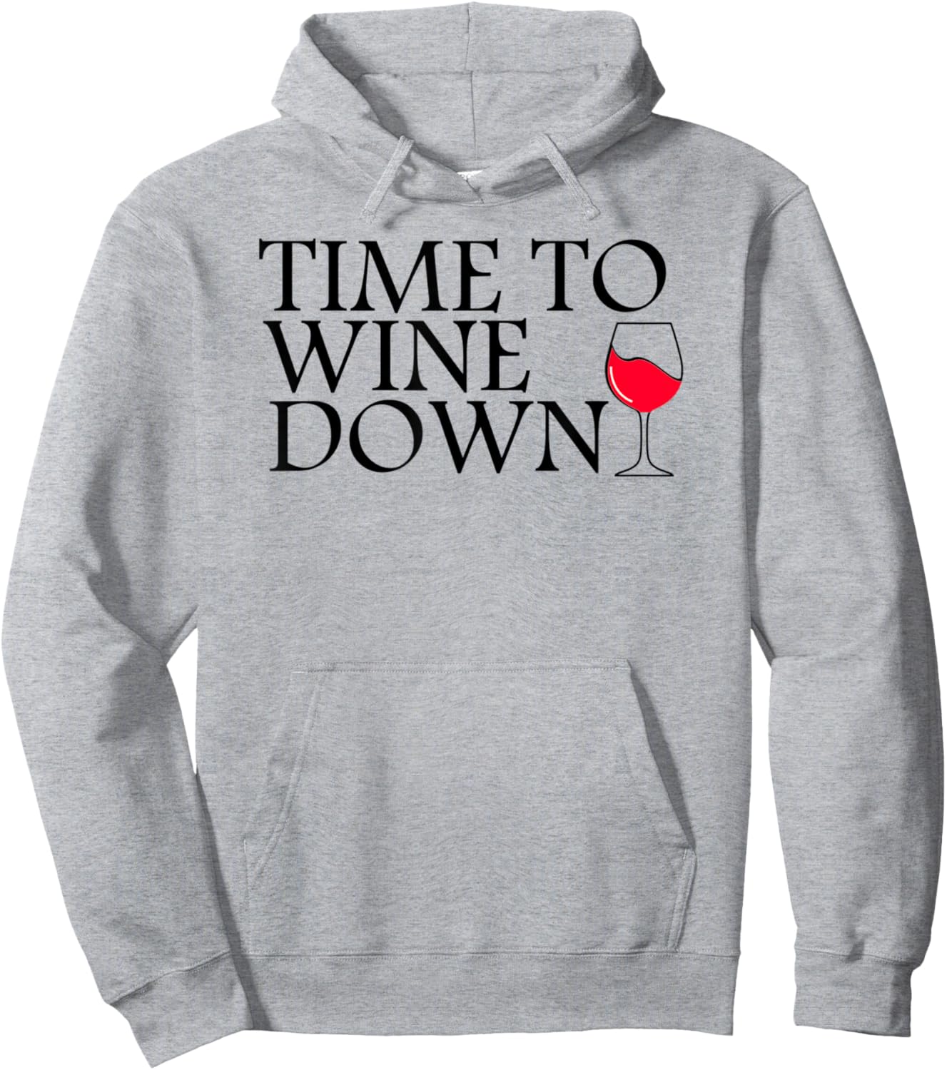 Time To Wine Down - Cat Mother Wine Lover - Funny Drinking Hoodie - Hoodie | Ash