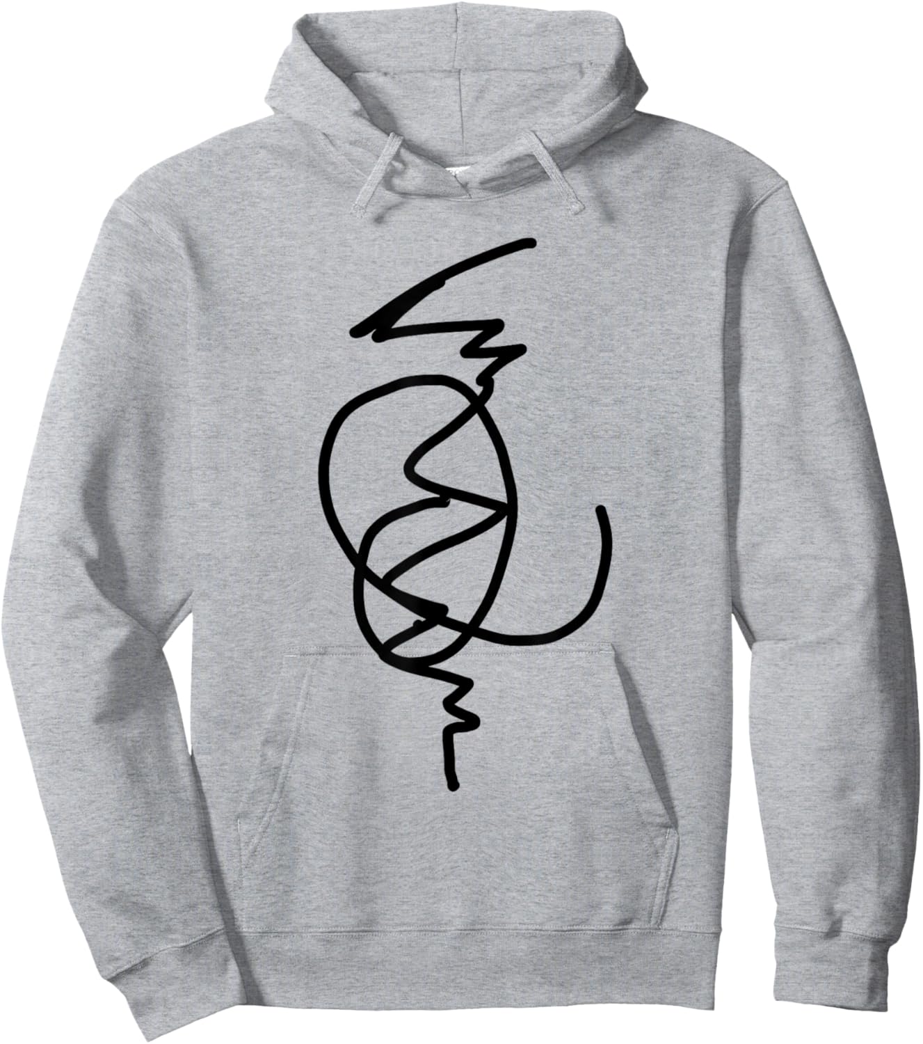 Minimal Aesthetic Art Designs Face Abstract Line Art Drawing Minimalist Modern Grey Hoodie - Hoodie | Ash