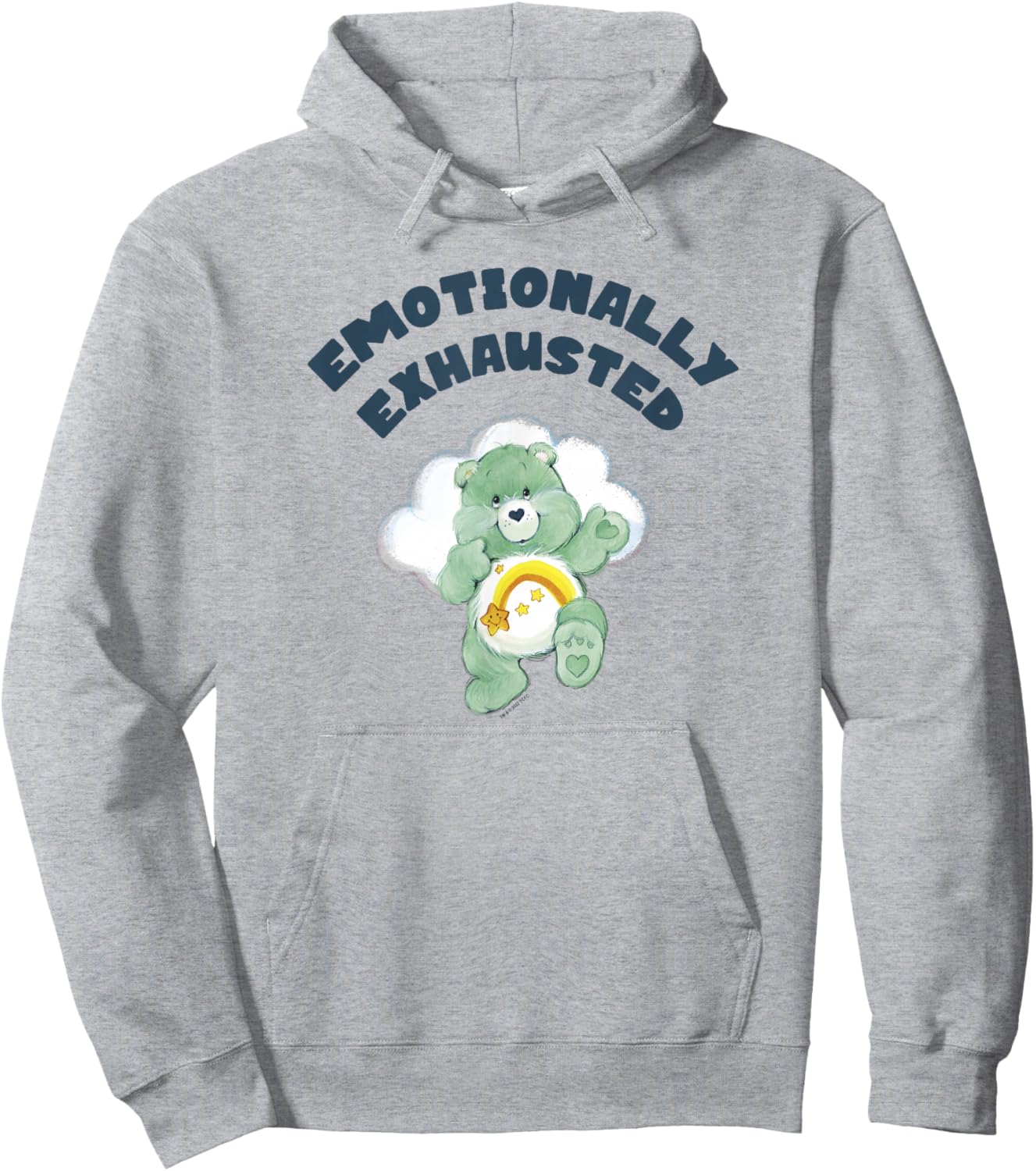 Care Bears Wish Bear Emotionally Exhausted Cloudy Poster Hoodie - Hoodie | Ash
