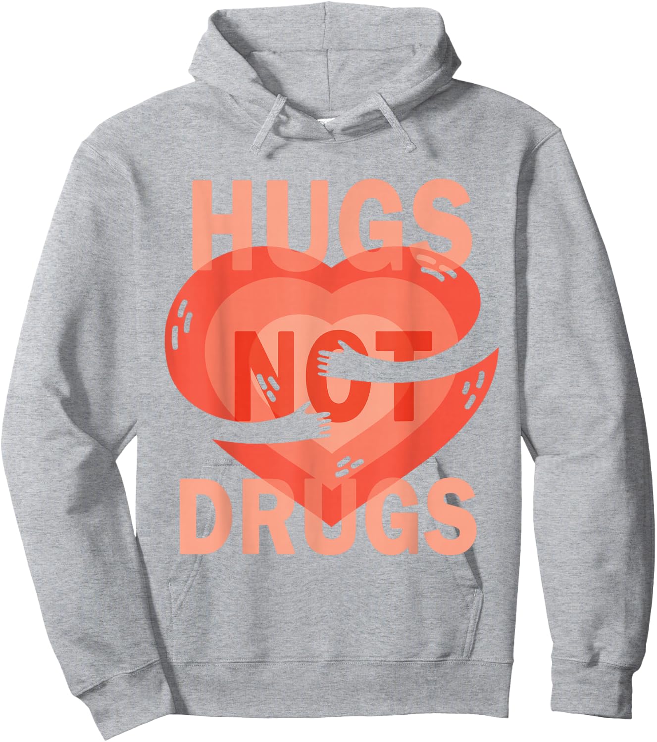 Hugs Not Drugs Hoodie - Hoodie | Ash