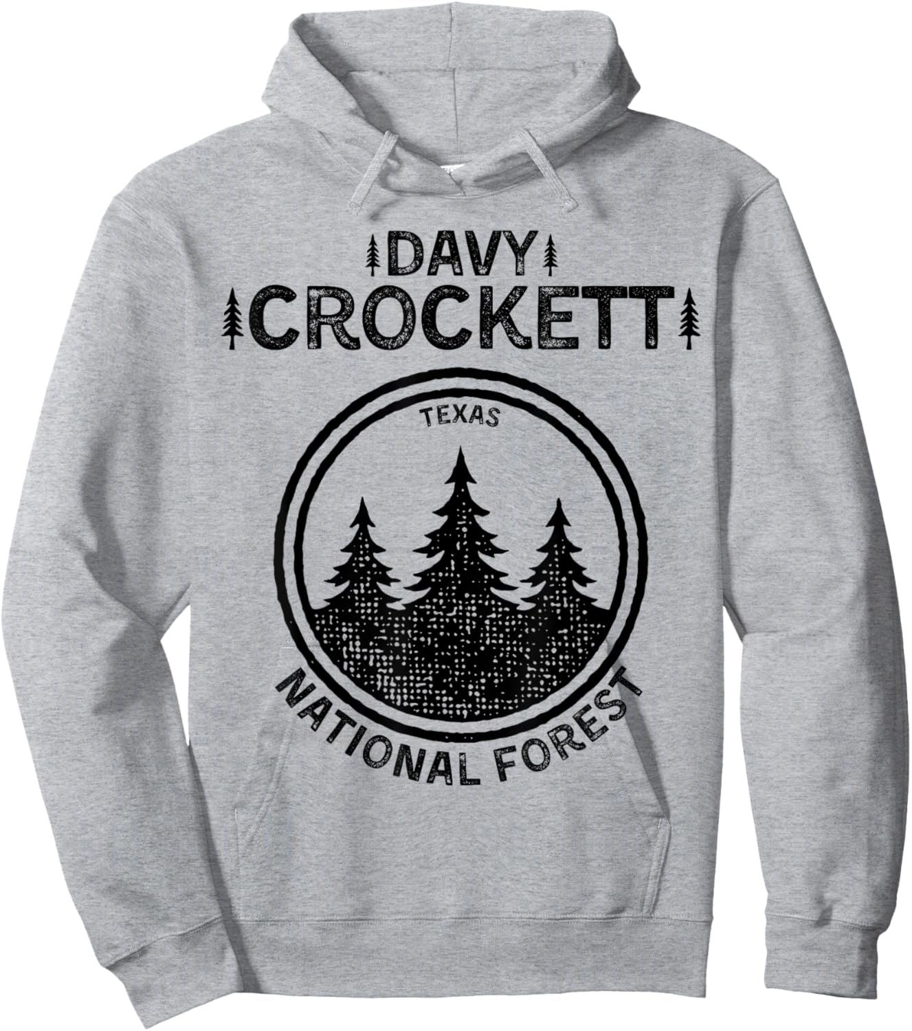 Davy Crockett National Forest Texas Hoodie - Hoodie | Ash