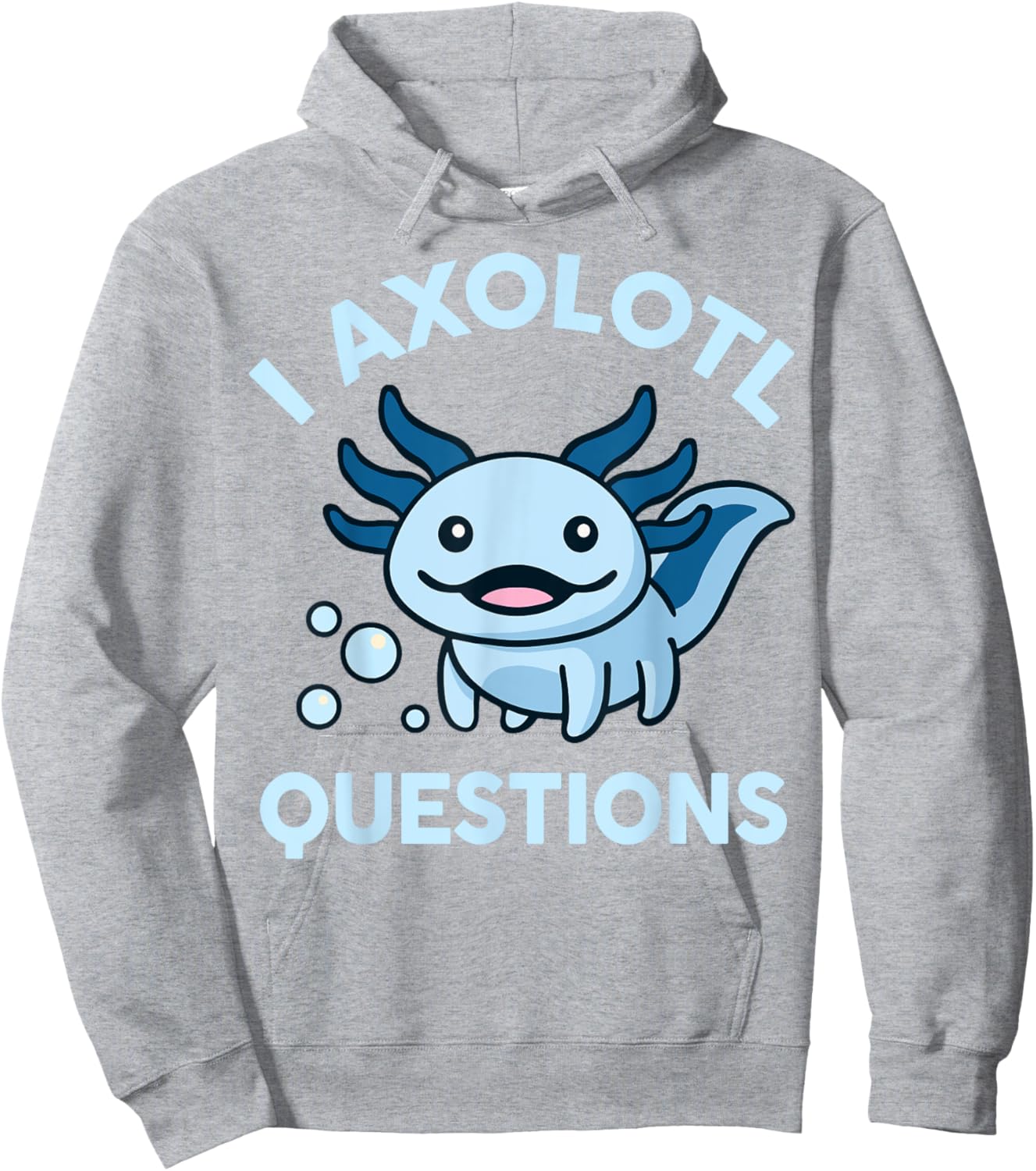 Kids I Axolotl Questions Funny Graphic Hoodie - Hoodie | Ash