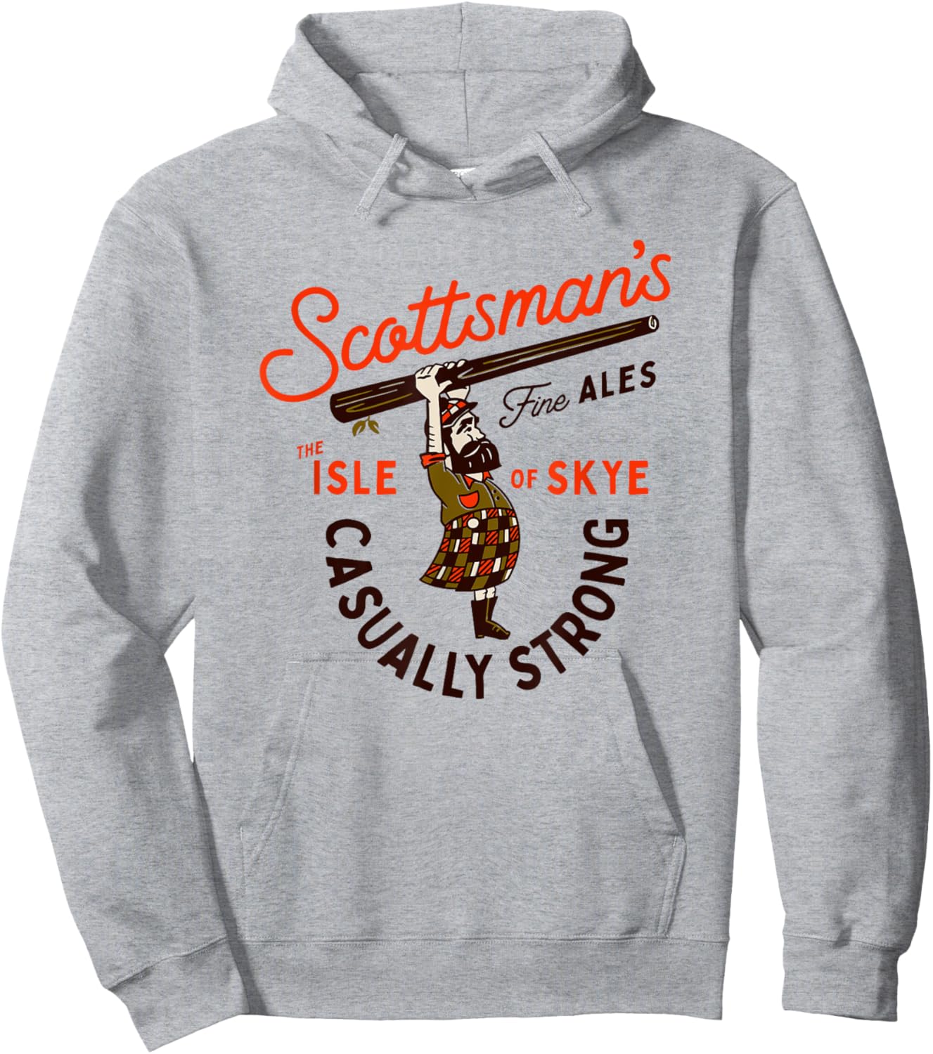 Scottsman's Isle Of Skye Scotland Fine Ales: Casually Strong Hoodie - Hoodie | Ash
