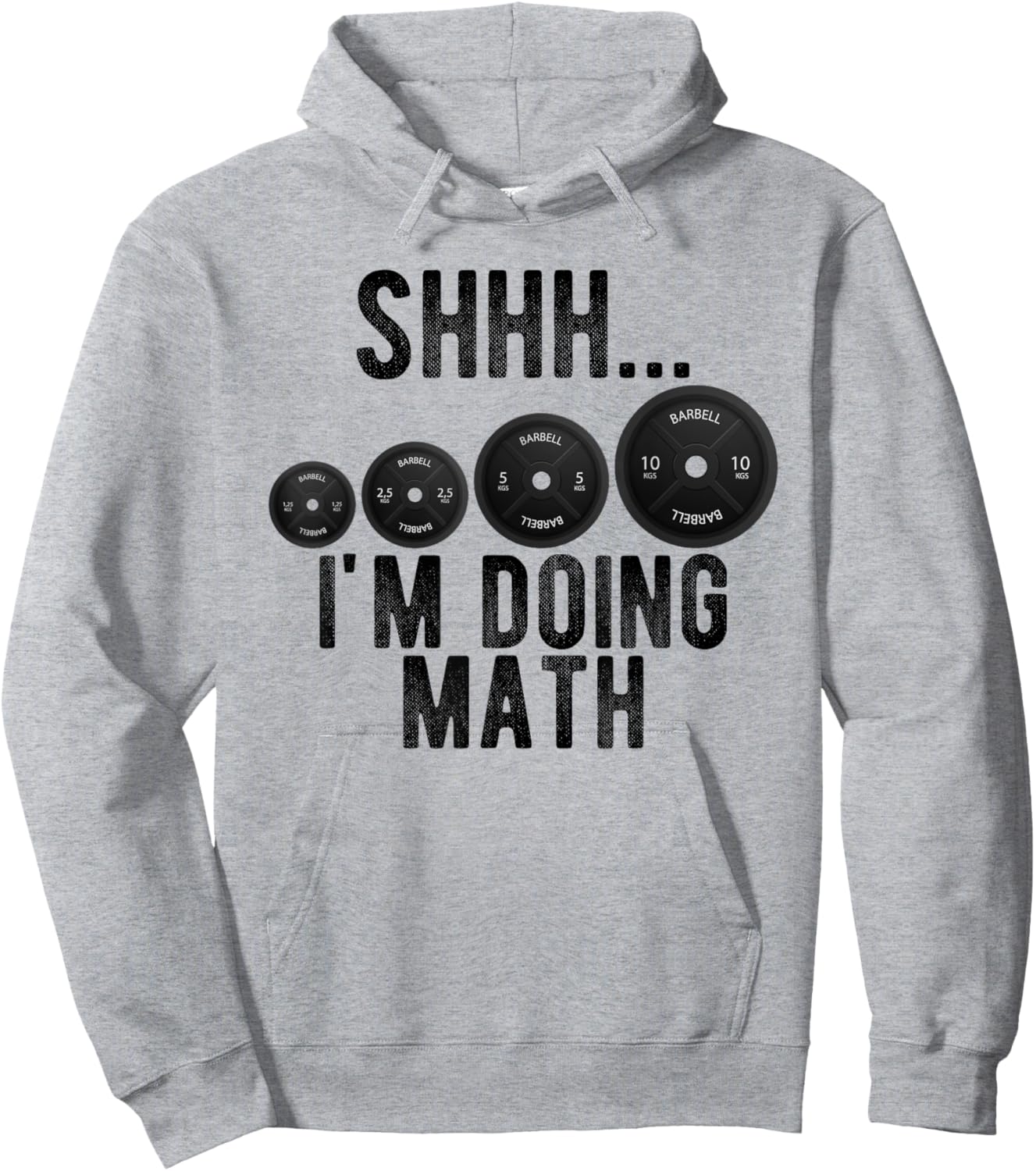 Shhh Im Doing Math Weight Lifting Workout Gym Motivation Hoodie - Hoodie | Ash