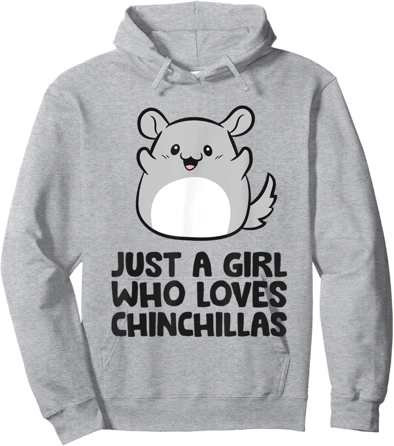 Cute Chinchilla Just a Girl Who Loves Chinchillas Hoodie - Hoodie | Ash
