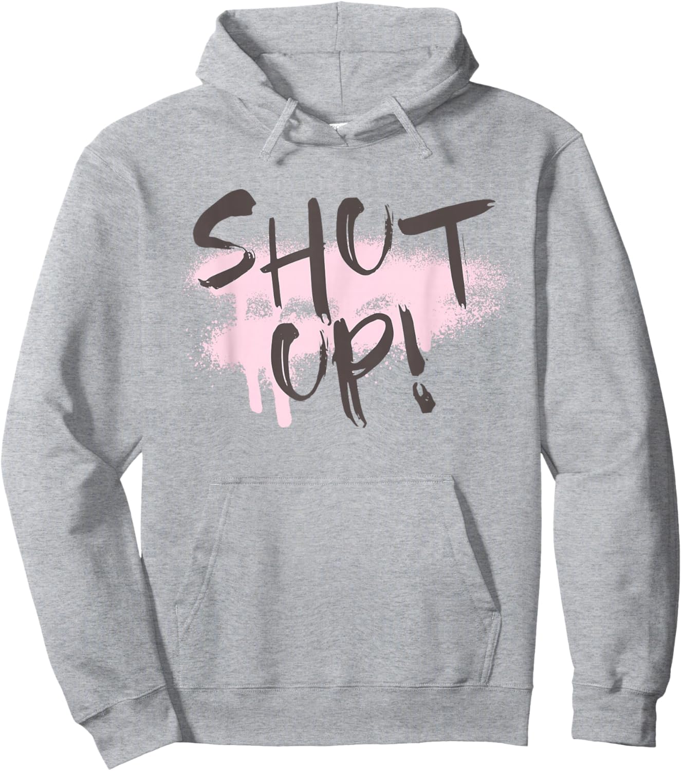 Shut Up! Graffiti Style Graphic pink art Hoodie - Hoodie | Ash