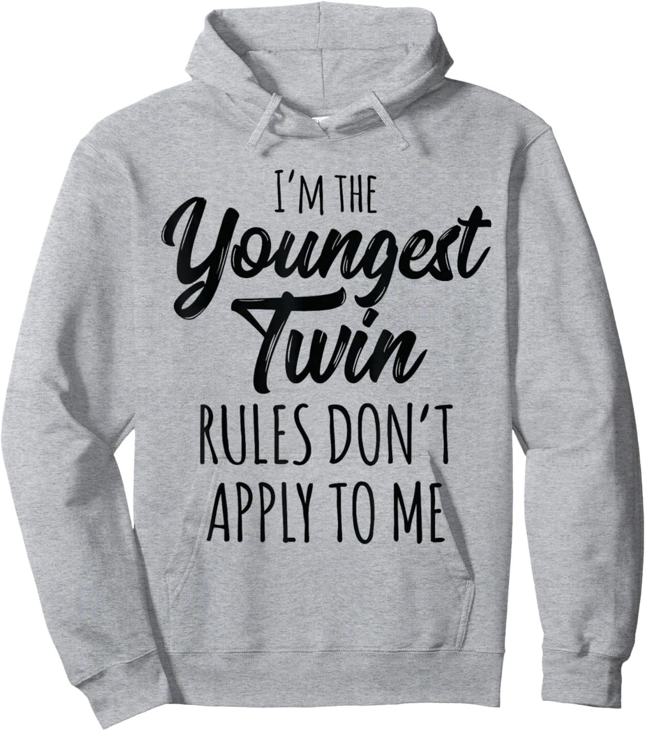 Twins Shirts Birthday Funny Siblings Youngest Twin Hoodie - Hoodie | Ash