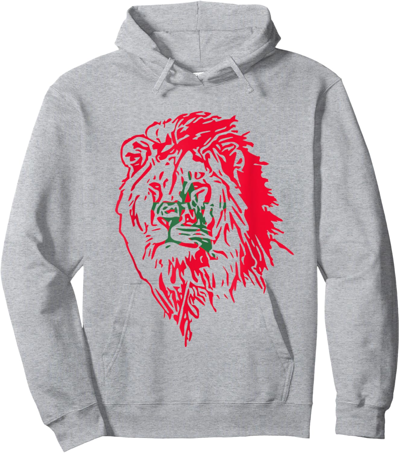 Moorish American Morocco Flag Moroccan Soccer Supporter Hoodie - Hoodie | Ash