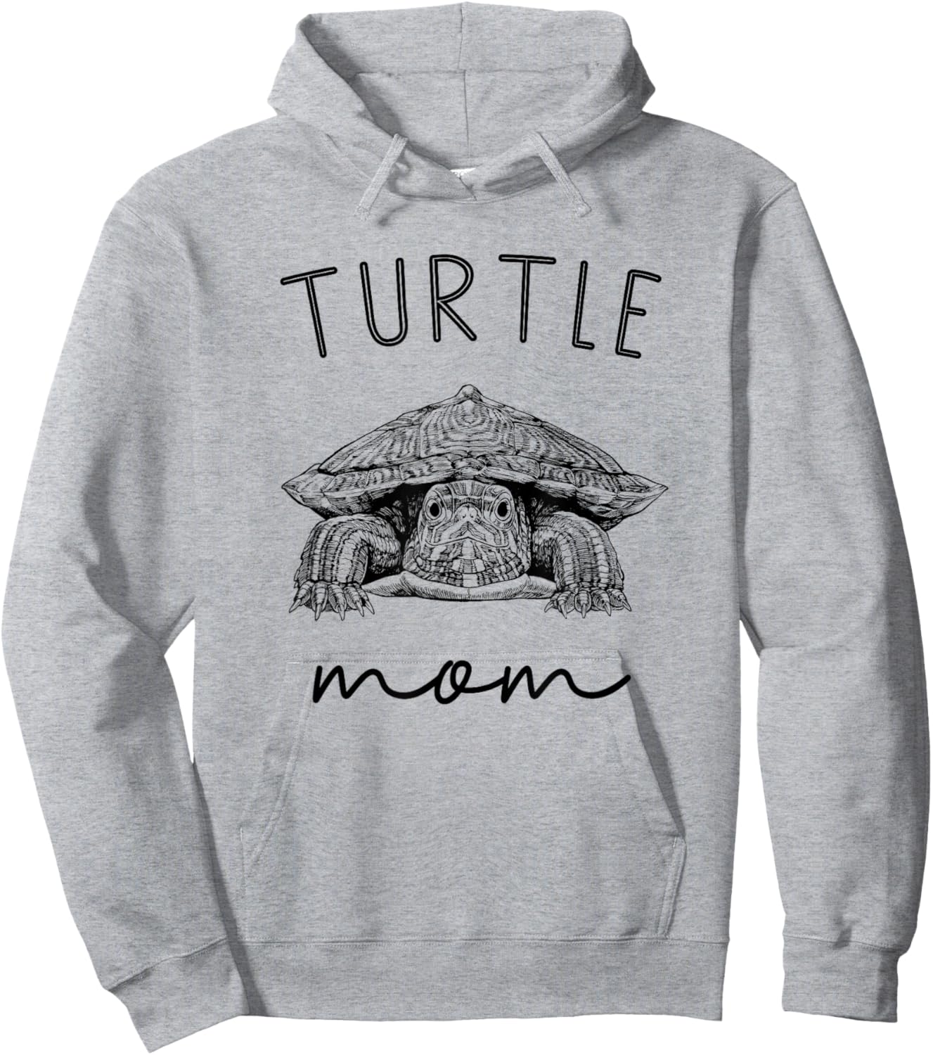 Turtle Mom Pet Red eared slider turtle Mama Hoodie - Hoodie | Ash