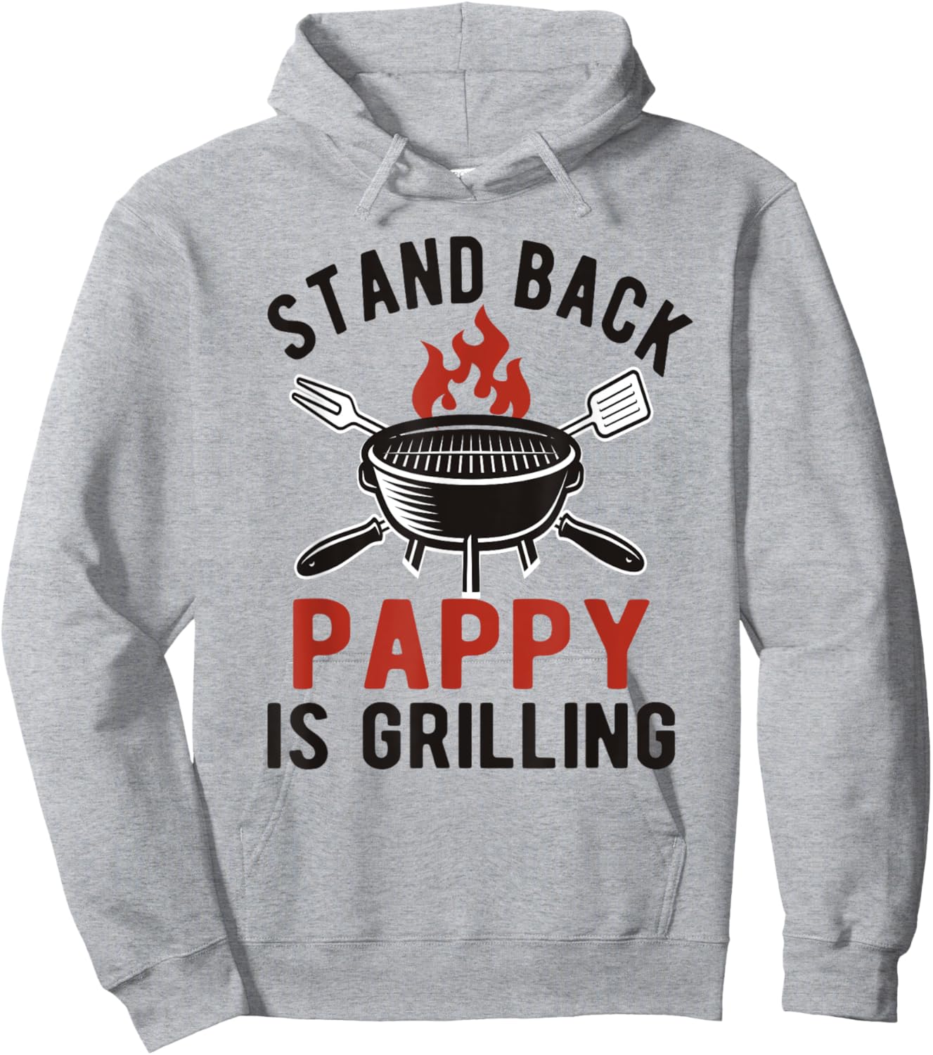Funny Grilling Pappy BBQ Pappy Grandpa Hoodie - Hoodie | Ash
