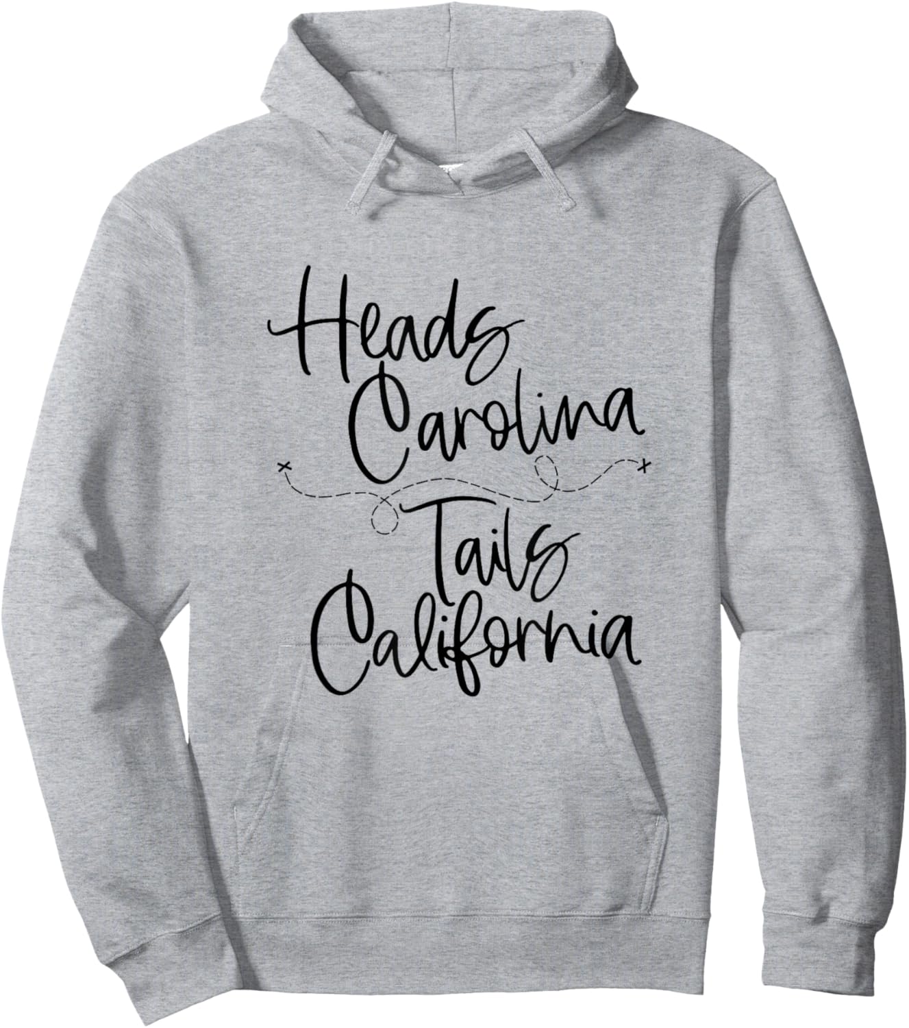 Heads Carolina Tails California 90's Country Design Hoodie - Hoodie | Ash