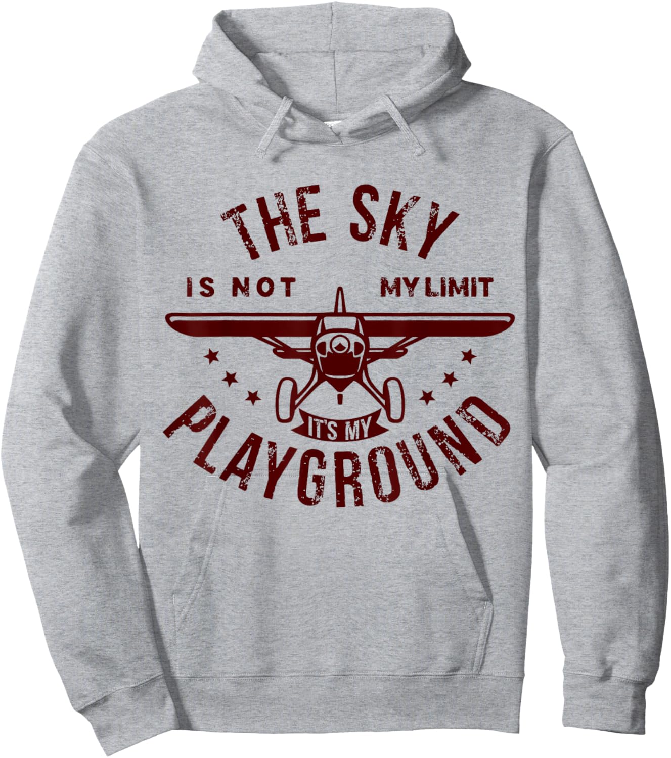 The Sky Is Not My Limit It's My Playground, Adult Pilot Hoodie - Hoodie | Ash