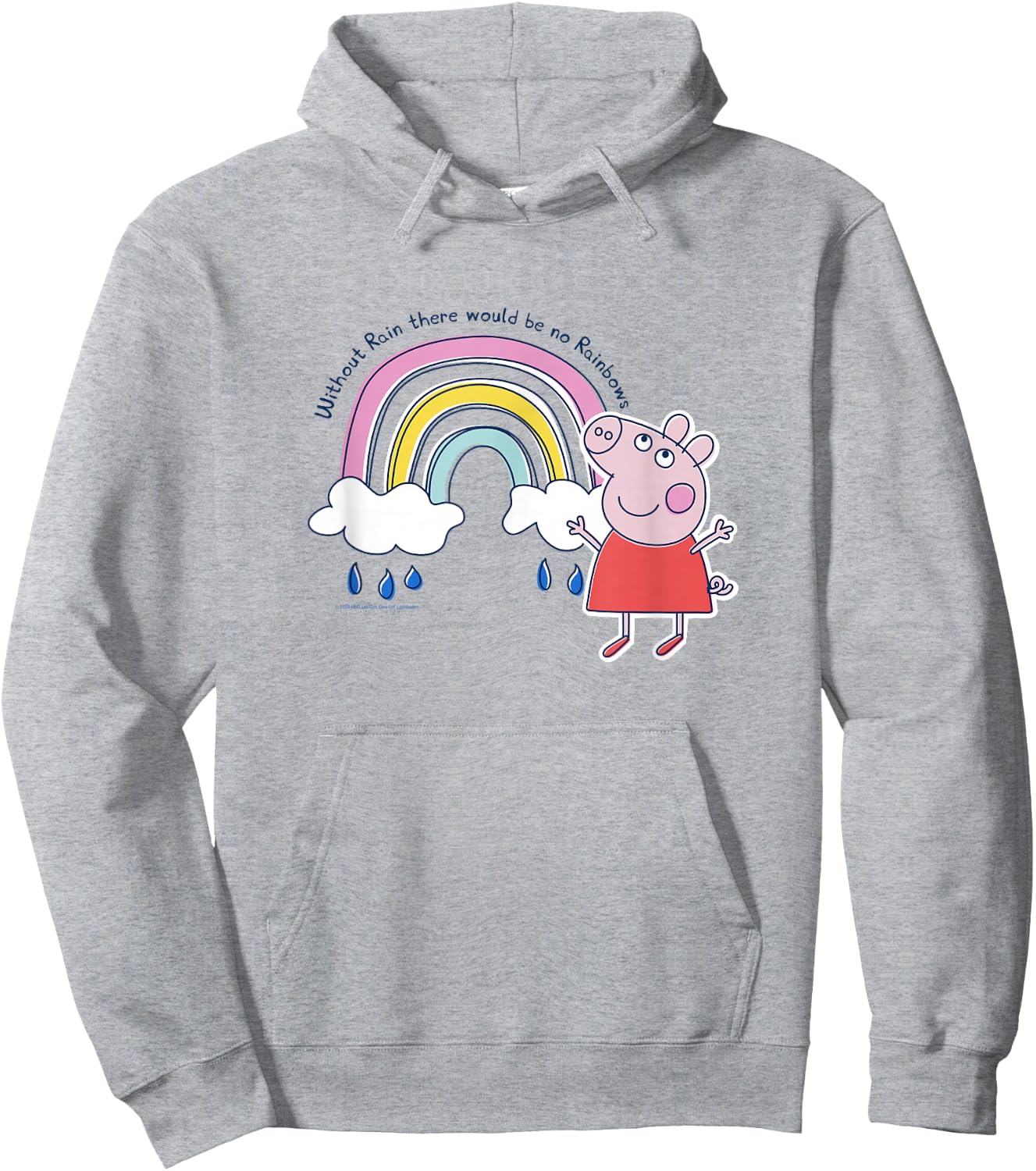 Peppa Pig Without Rain There Would Be No Rainbows Cute Shot Hoodie - Hoodie | Ash