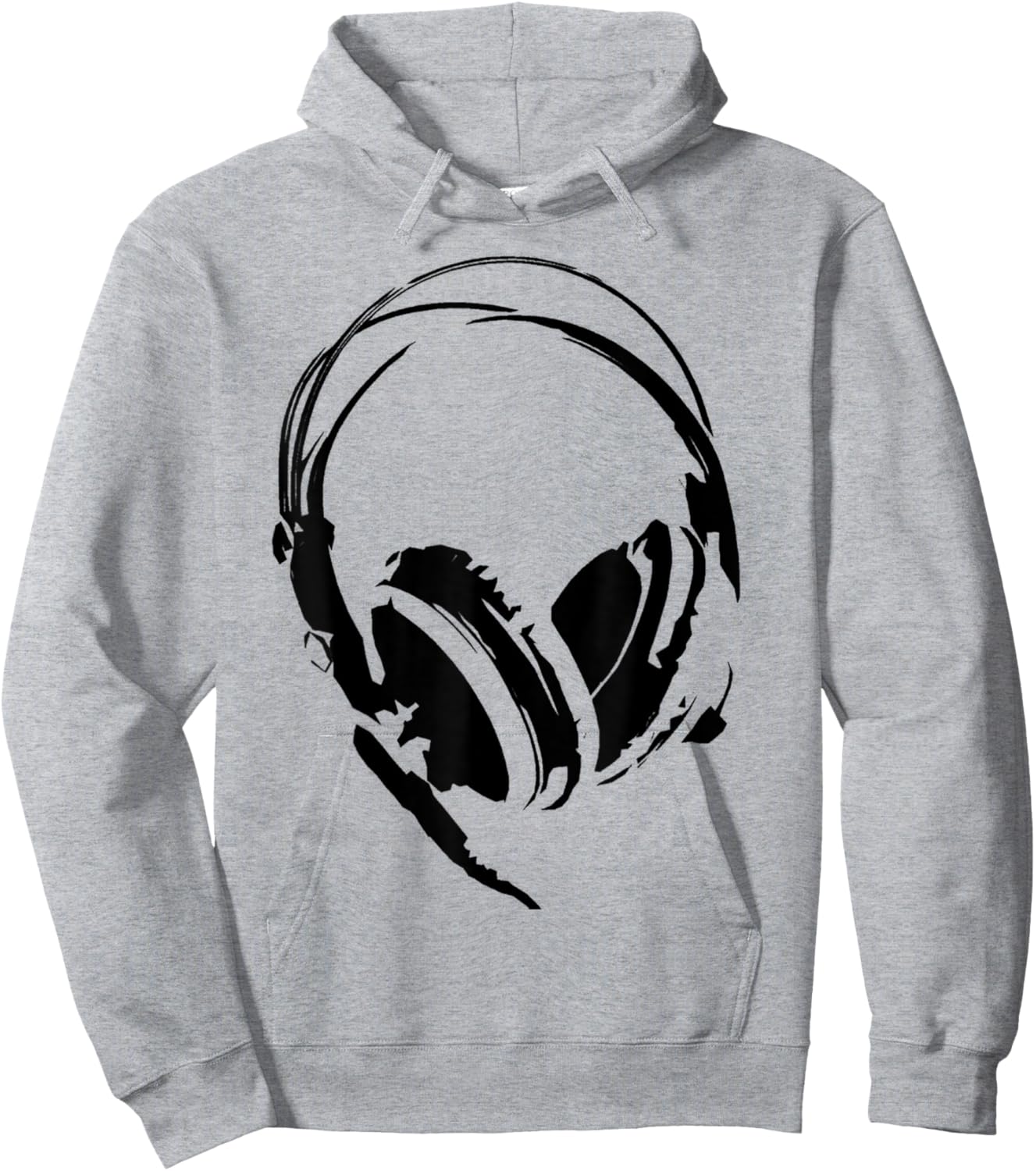 Headphones Shirt Anime DJ Black Man Woman Child White Hoodie - Hoodie | Ash