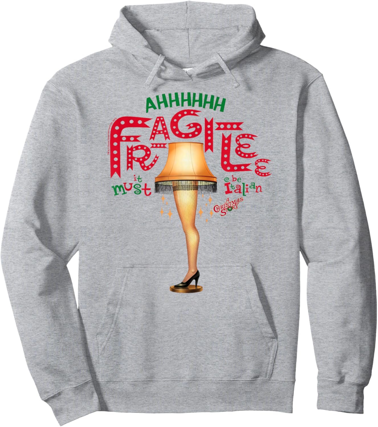 A Christmas Story Ahh Fragilee Leg Lamp Funny Holiday Hoodie - Hoodie | Ash