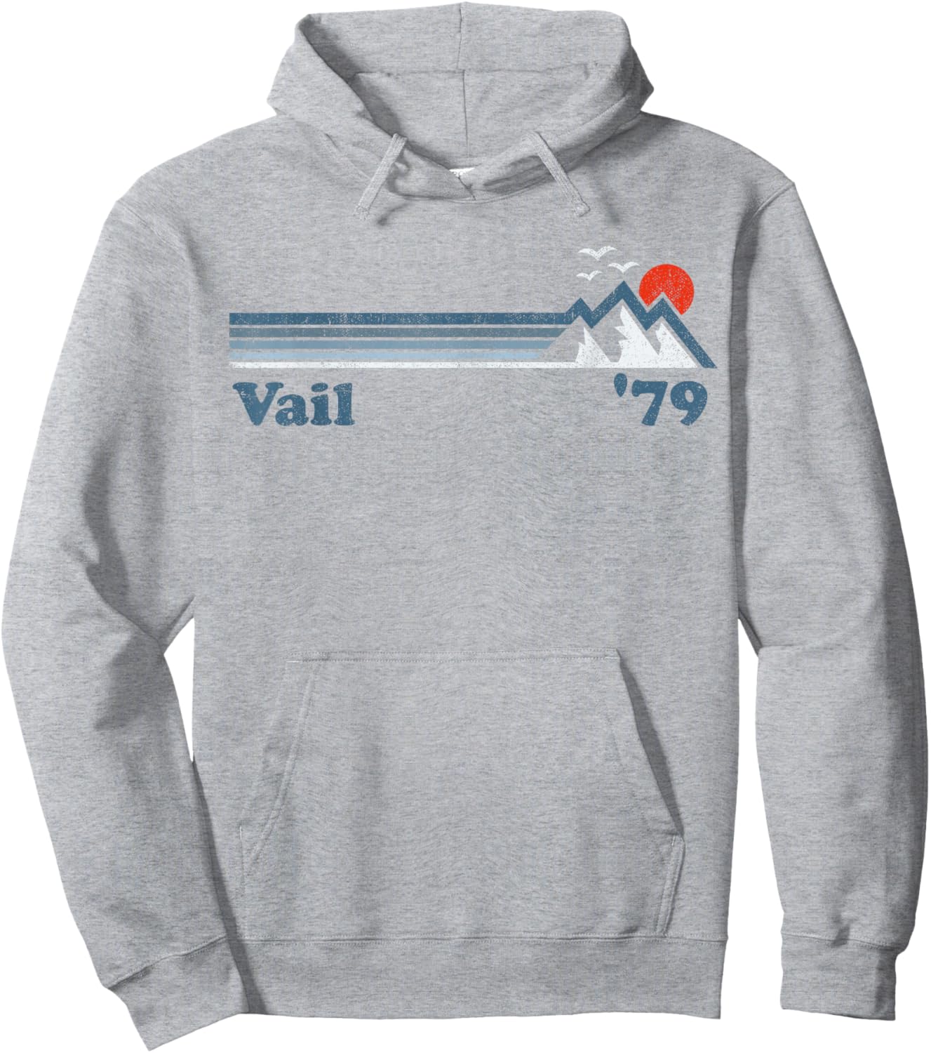 Retro Vail Ski Resort Colorado Snowboard Mountain Gift Hoodie - Hoodie | Ash