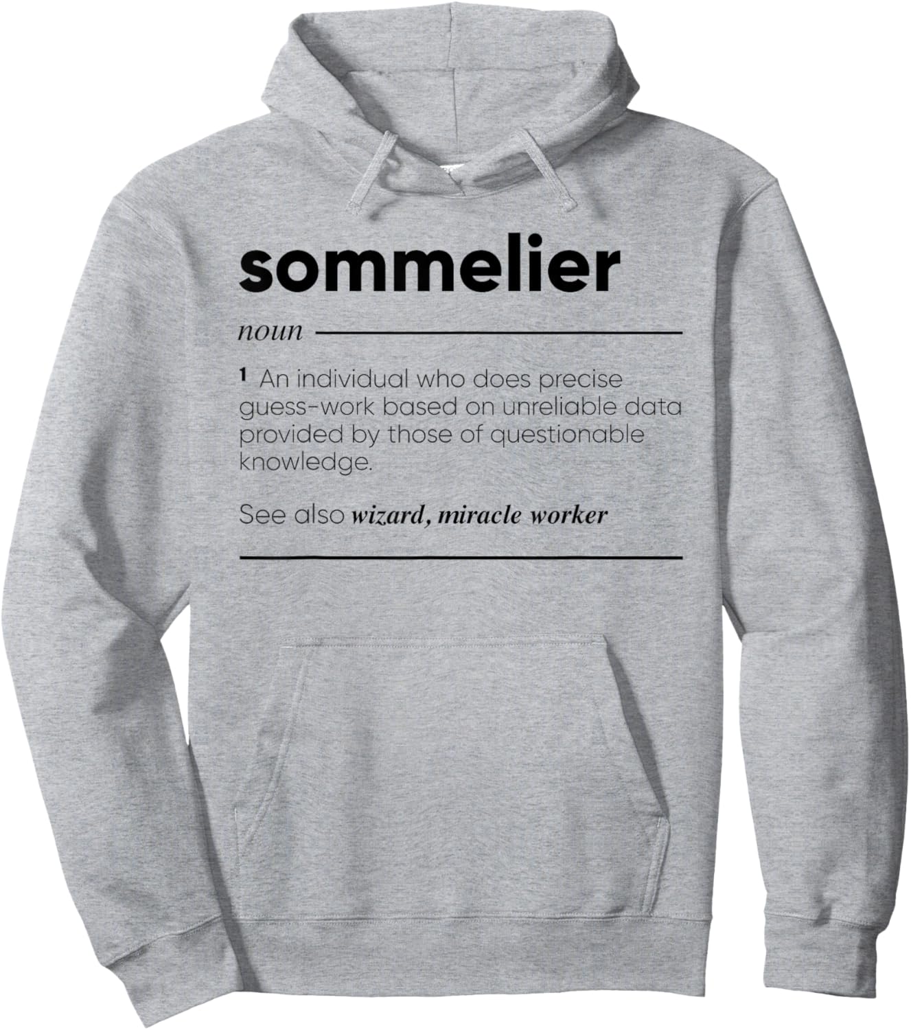 Sommelier Funny Definition Hoodie - Hoodie | Ash