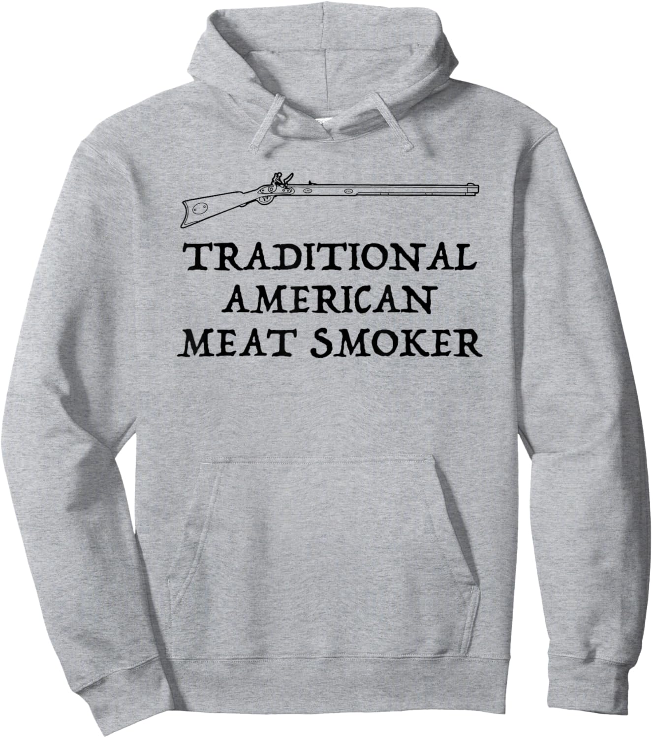 Muzzleloader American Meat Smoker funny Flintlock Hoodie - Hoodie | Ash