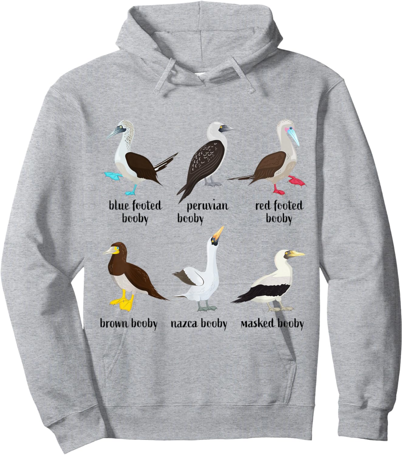 Types of Booby Birds galapagos islands wildlife Hoodie - Hoodie | Ash