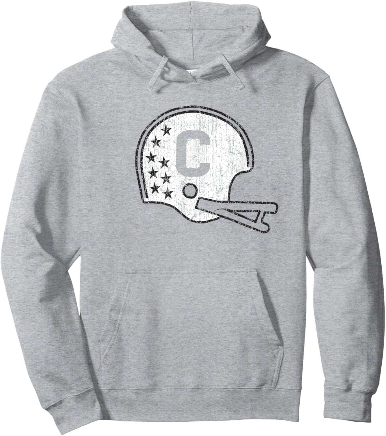 Southlake Carroll Dragons Retro Helmet Hoodie - Hoodie | Ash