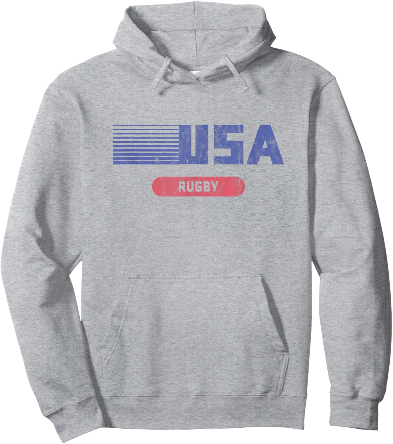 Retro USA 2020 Team American Rugby Vintage Hoodie - Hoodie | Ash