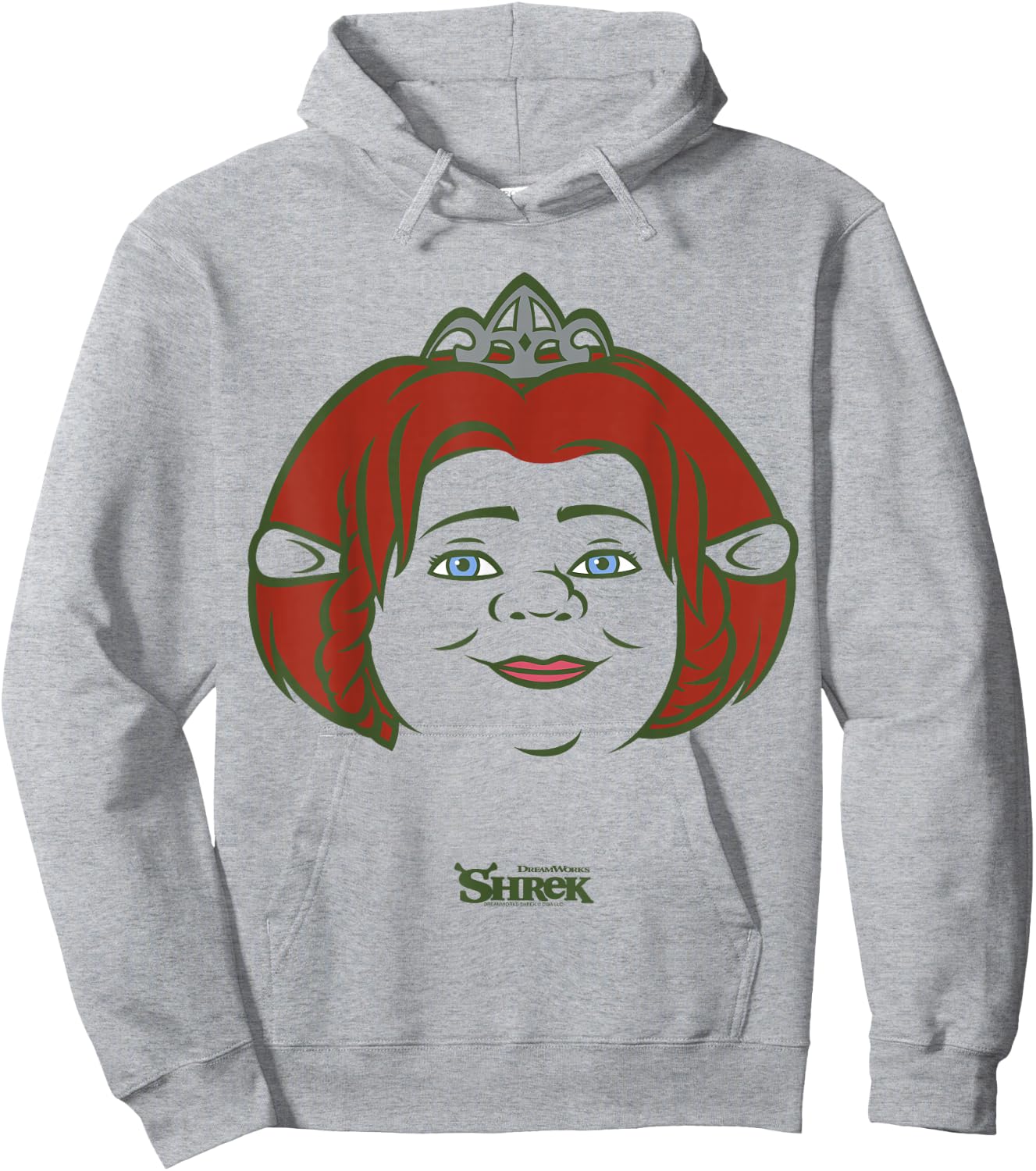 Shrek Fiona Big Face Hoodie - Hoodie | Ash