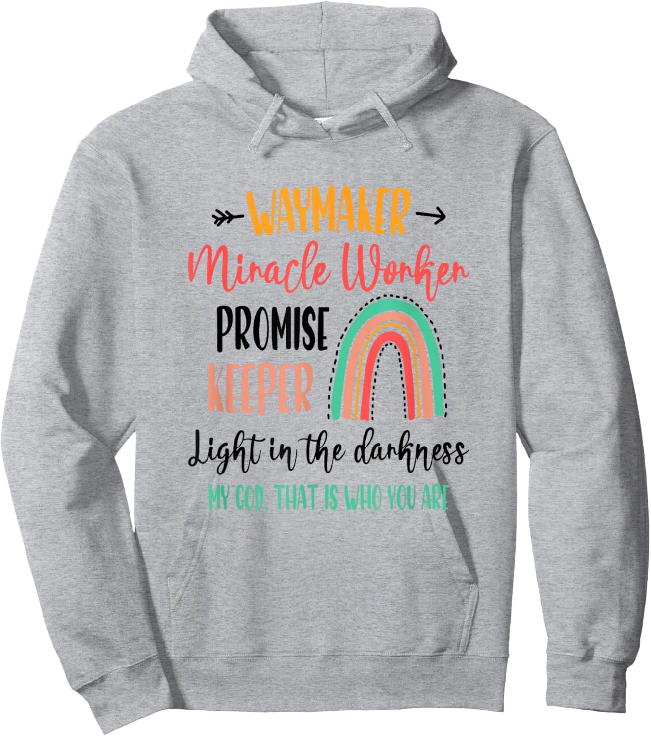 Waymaker Promise Keeper Miracle Worker Christian Kids Hoodie - Hoodie | Ash