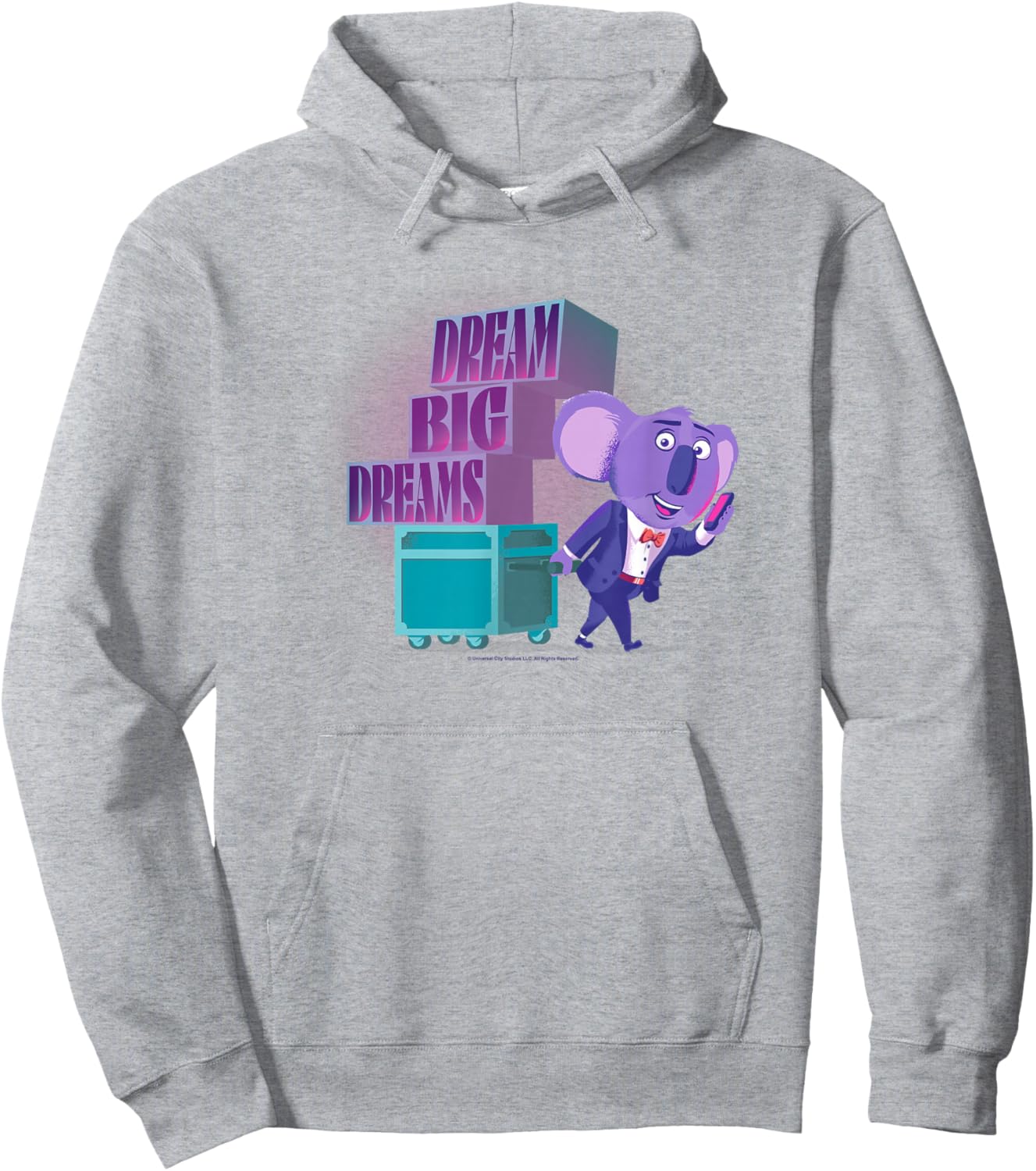 Sing 2 Buster Moon Dream Big Dreams Hoodie - Hoodie | Ash