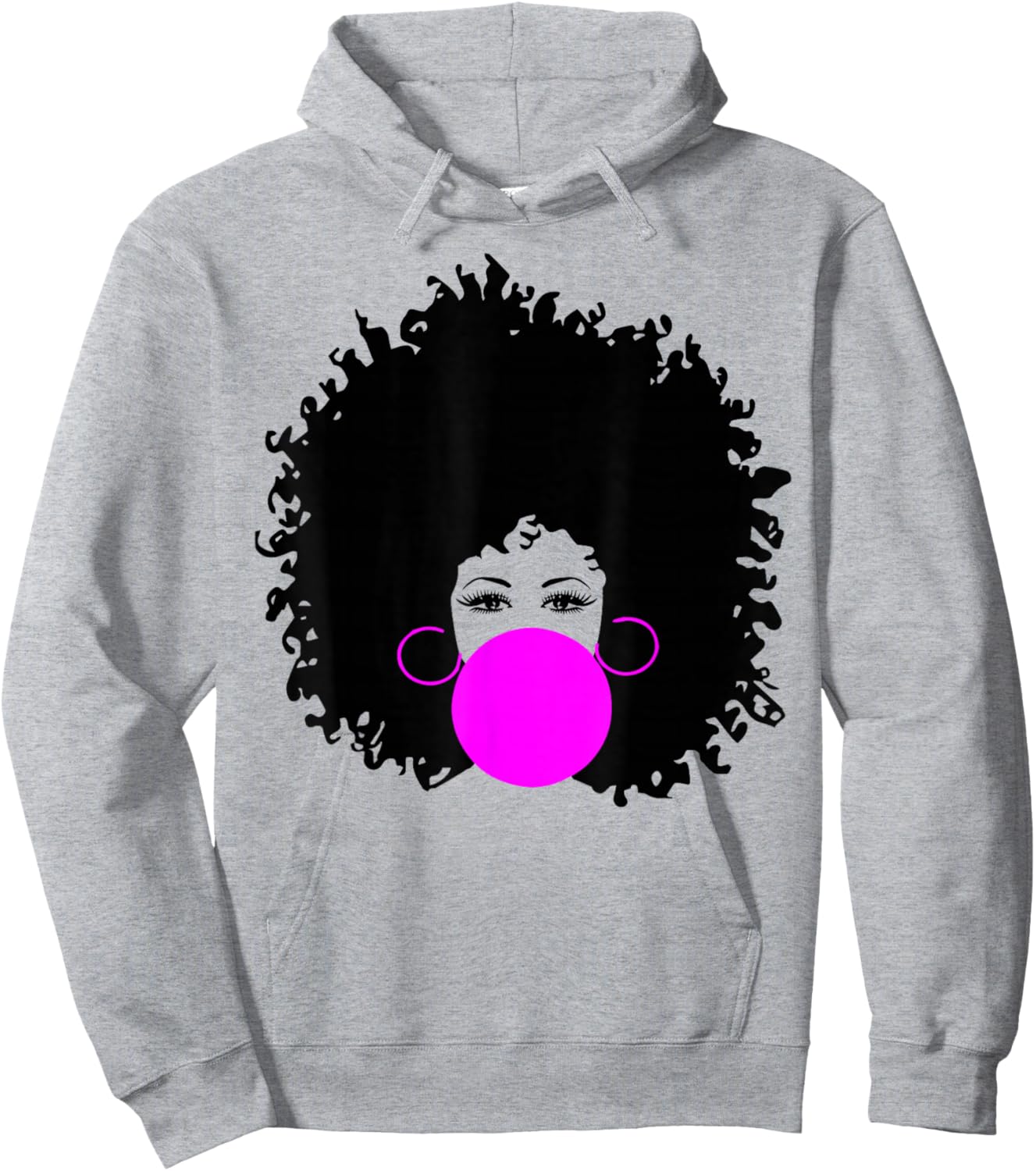Afro Curly Natural Hair African American Black Women Hoodie - Hoodie | Ash