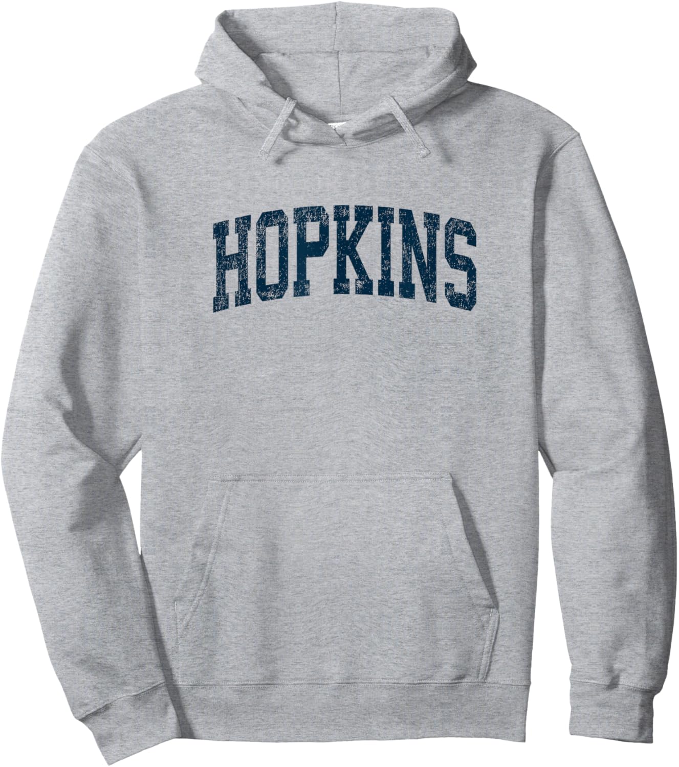 Hopkins Minnesota MN Vintage Athletic Sports Navy Design Hoodie - Hoodie | Ash