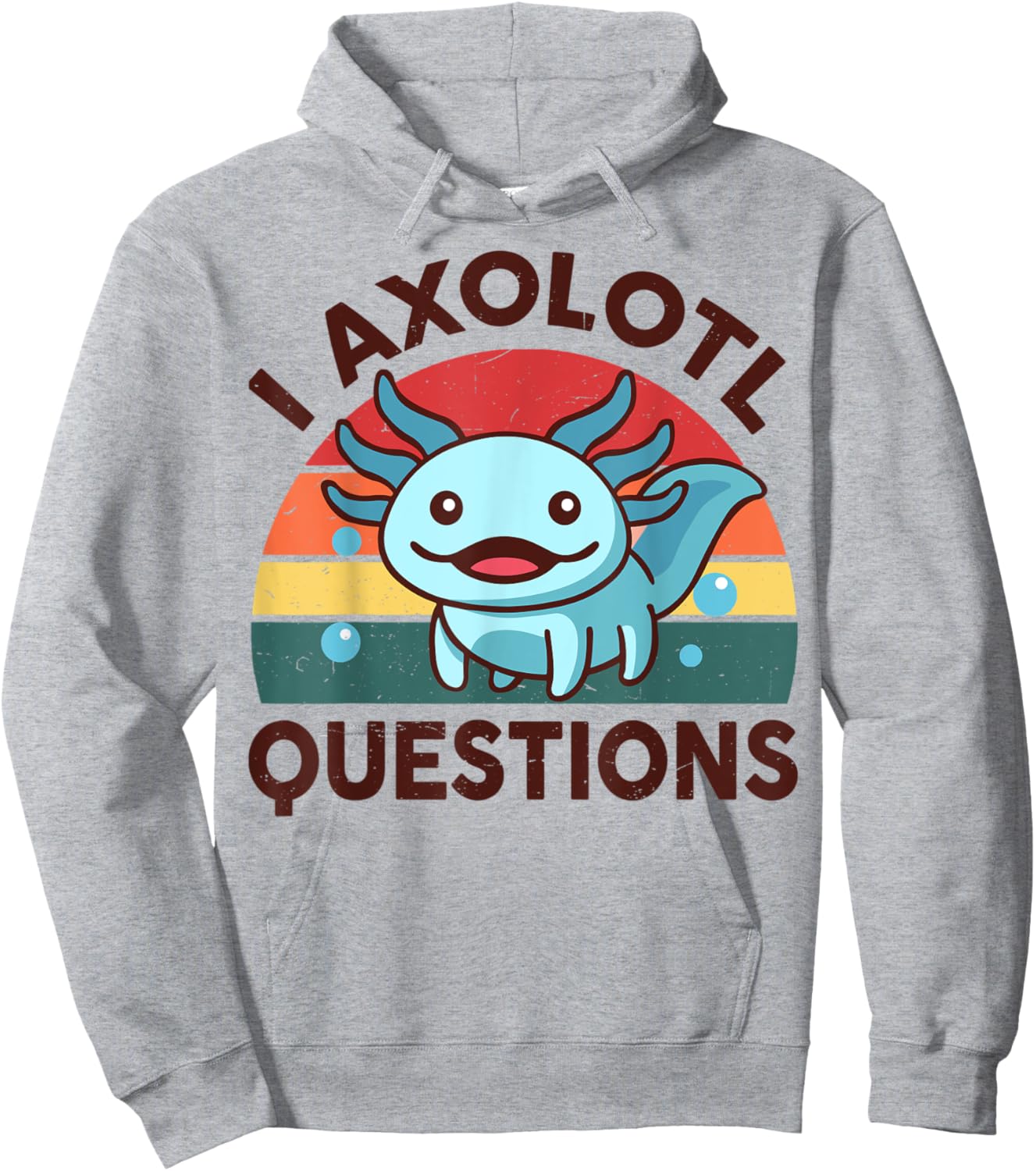 I Axolotl Questions Salamander Kids Youth Boy Cute Axolotl Hoodie - Hoodie | Ash