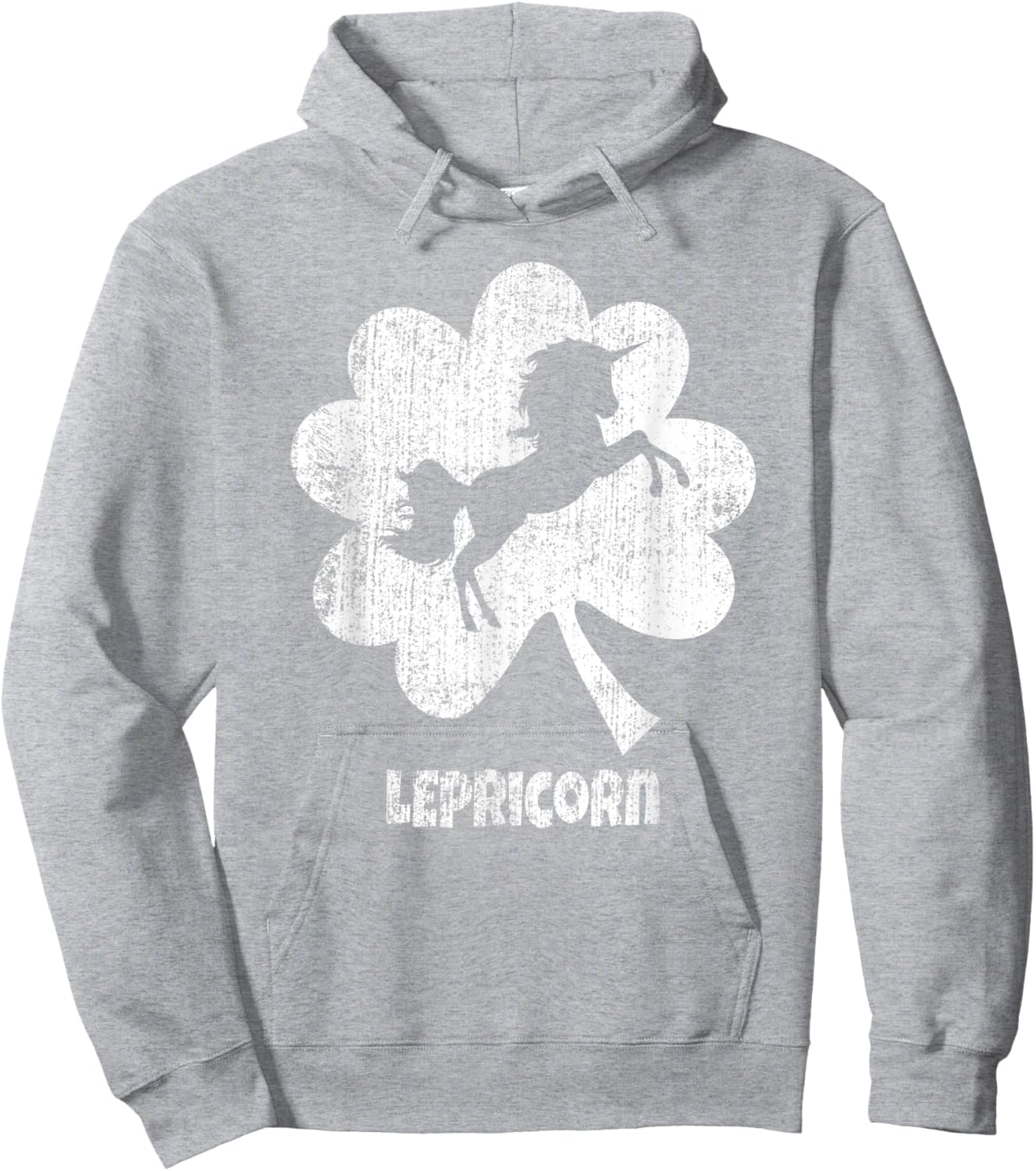 Unicorn St Patricks Day Lepricorn Silhouette Girl Women Hoodie - Hoodie | Ash
