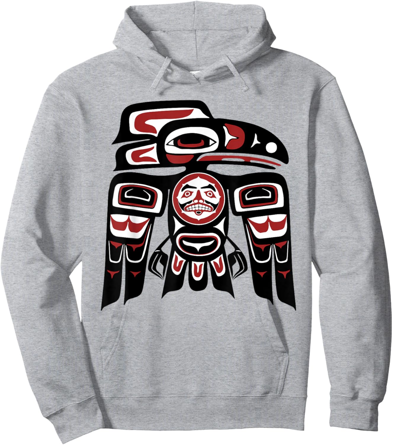Haida Tlingit Raven Totem Native American Indigenous Pride Hoodie - Hoodie | Ash